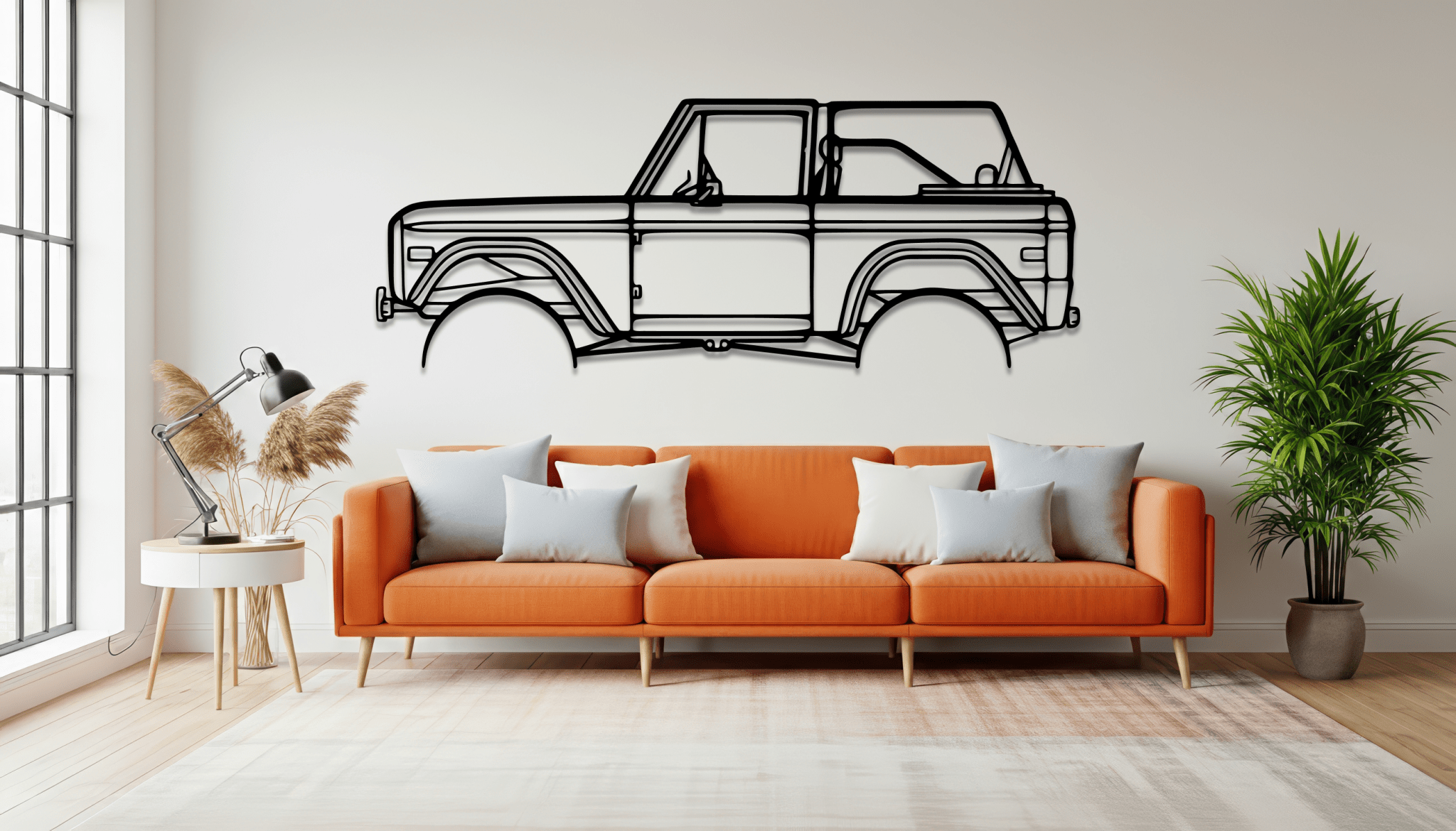 1971 Bronco Metal Wall Art – Ford Silhouette Steel Decor - CikosWallArt