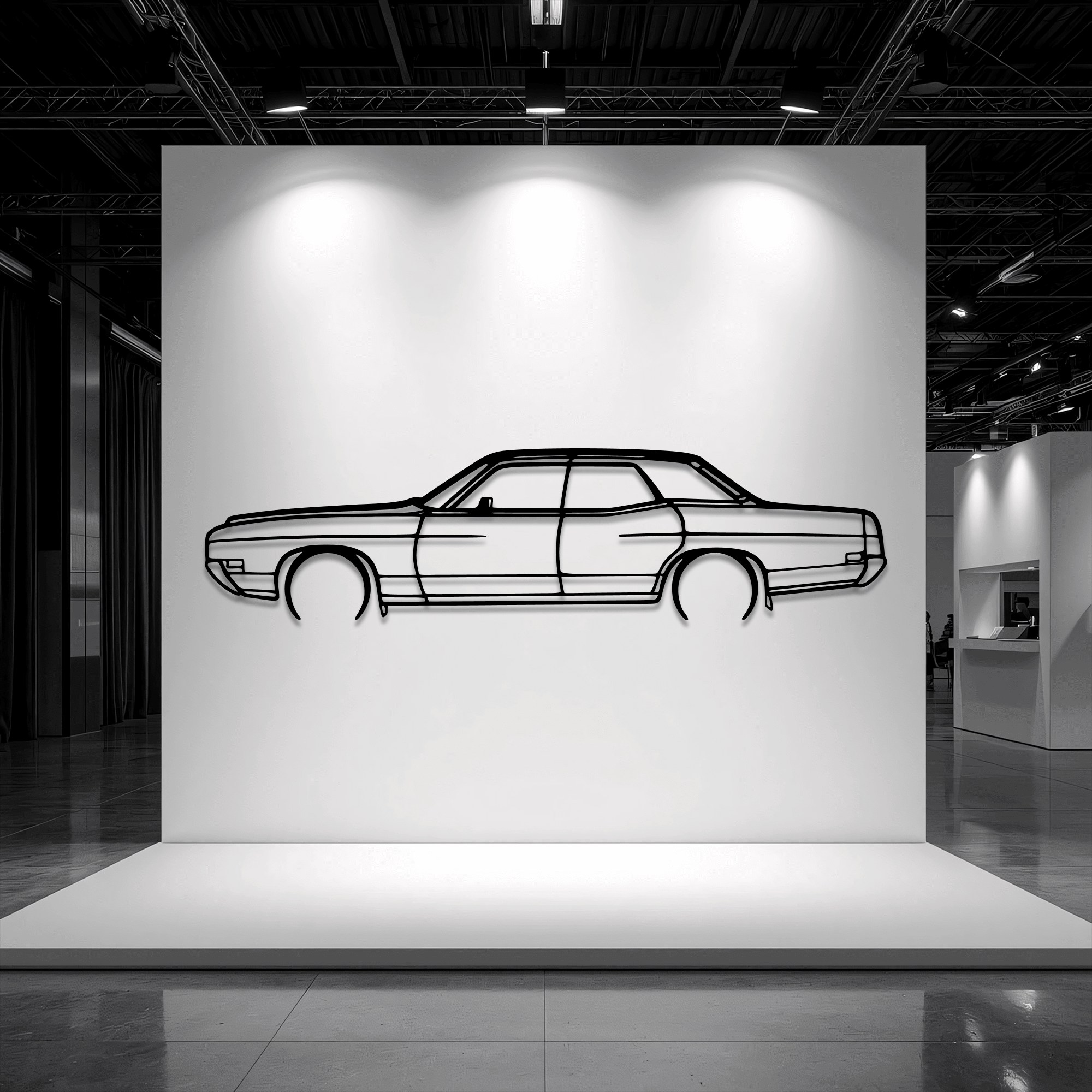 1971 Galaxie Metal Wall Art – Ford Silhouette Steel Decor - CikosWallArt