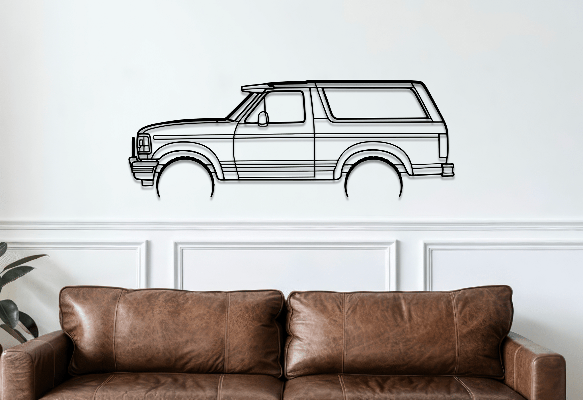 1995 Bronco XLT Metal Wall Art – Ford Silhouette Steel Decor - CikosWallArt