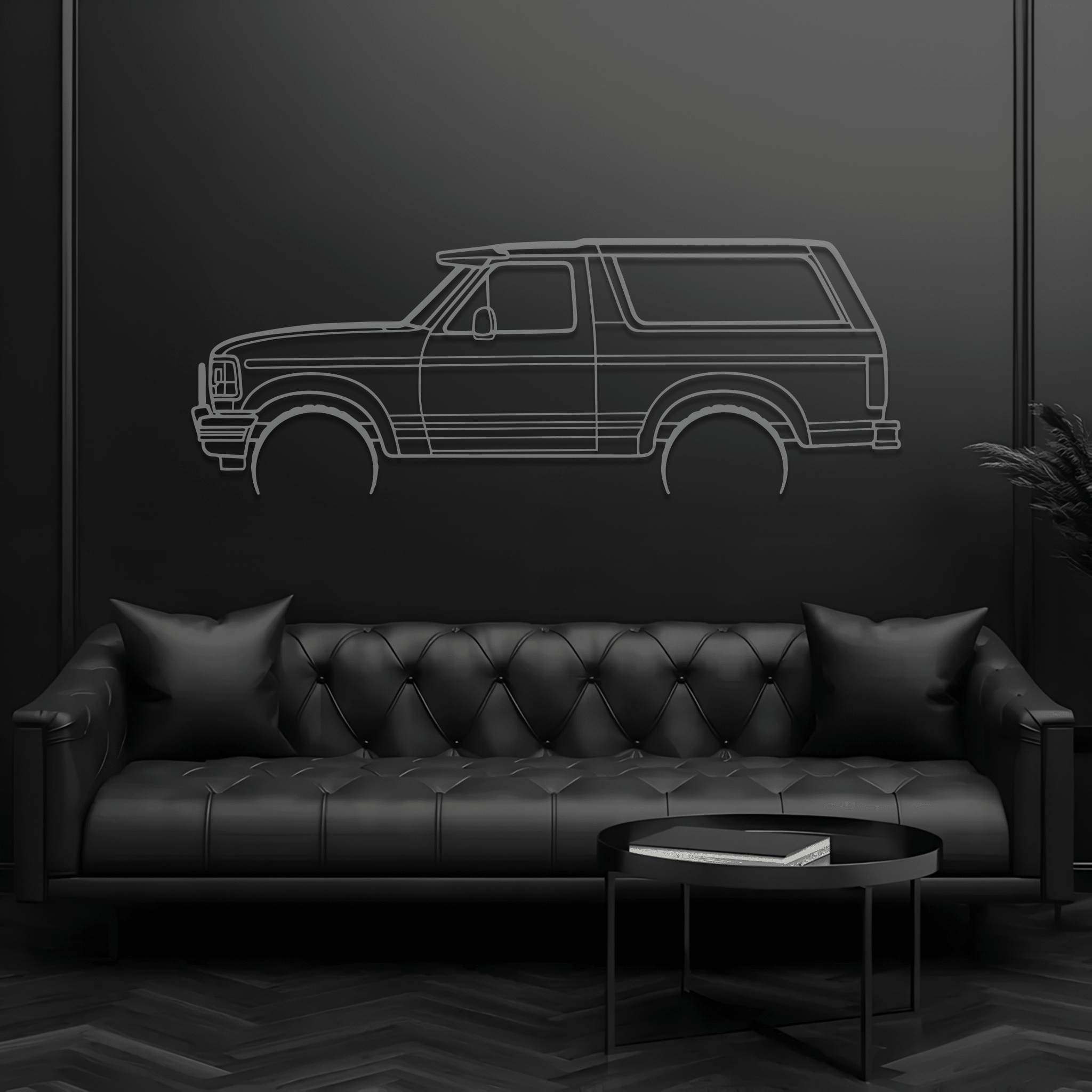 1995 Bronco XLT Metal Wall Art – Ford Silhouette Steel Decor - CikosWallArt