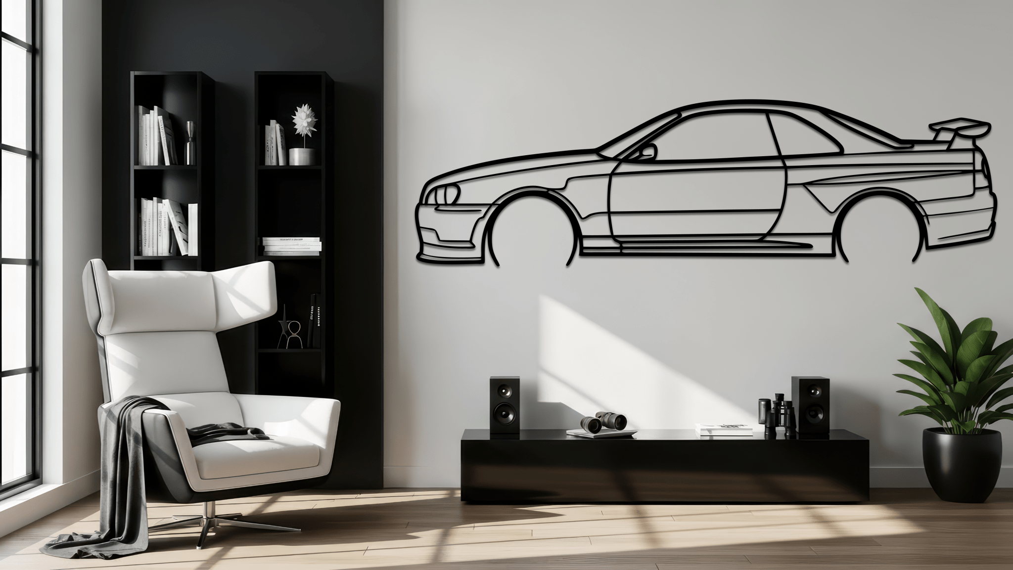 1999 Skyline R34 Metal Wall Art - CikosWallArt