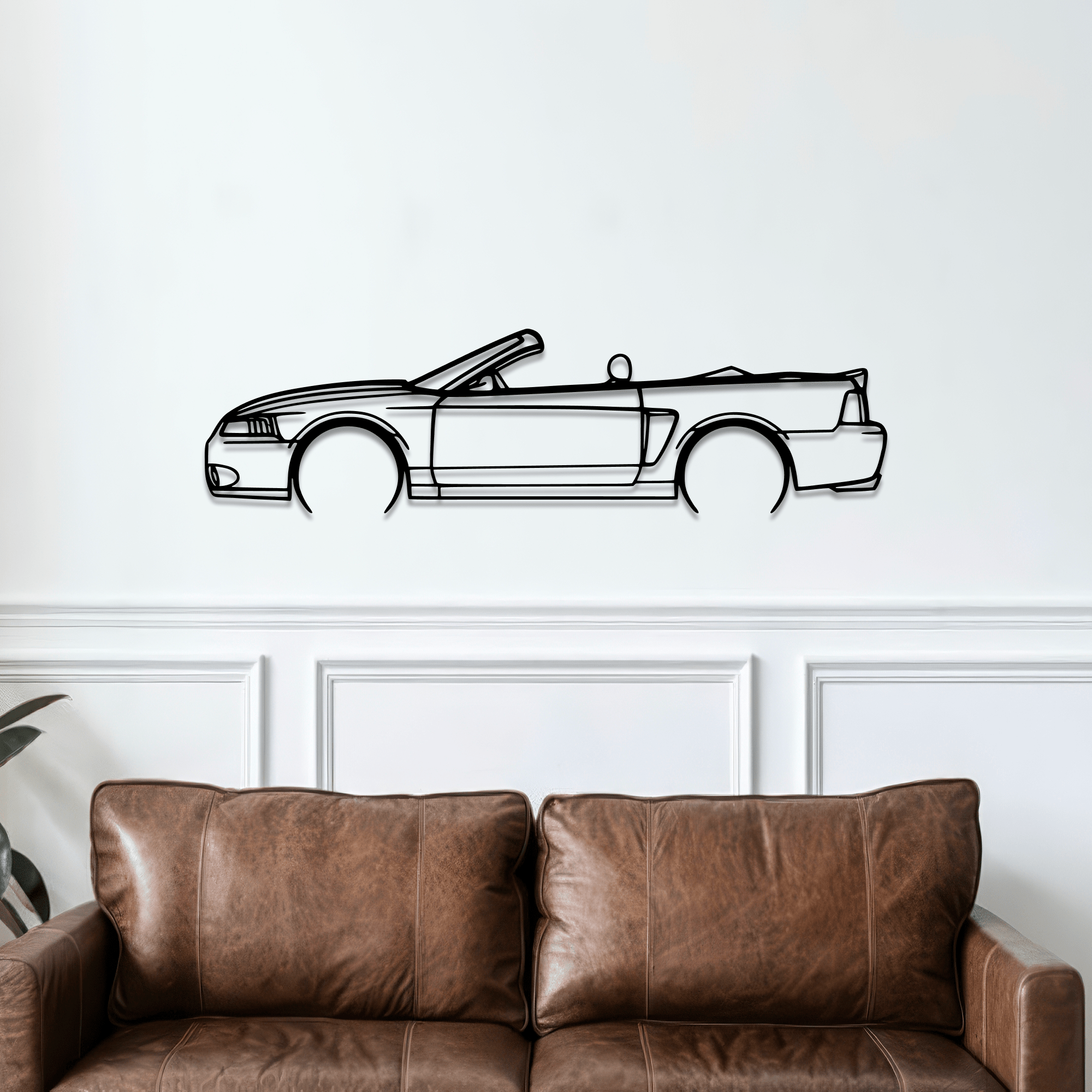 2004 Mustang Cobra Cabrio Metal Wall Art – Ford Silhouette Steel Decor - CikosWallArt