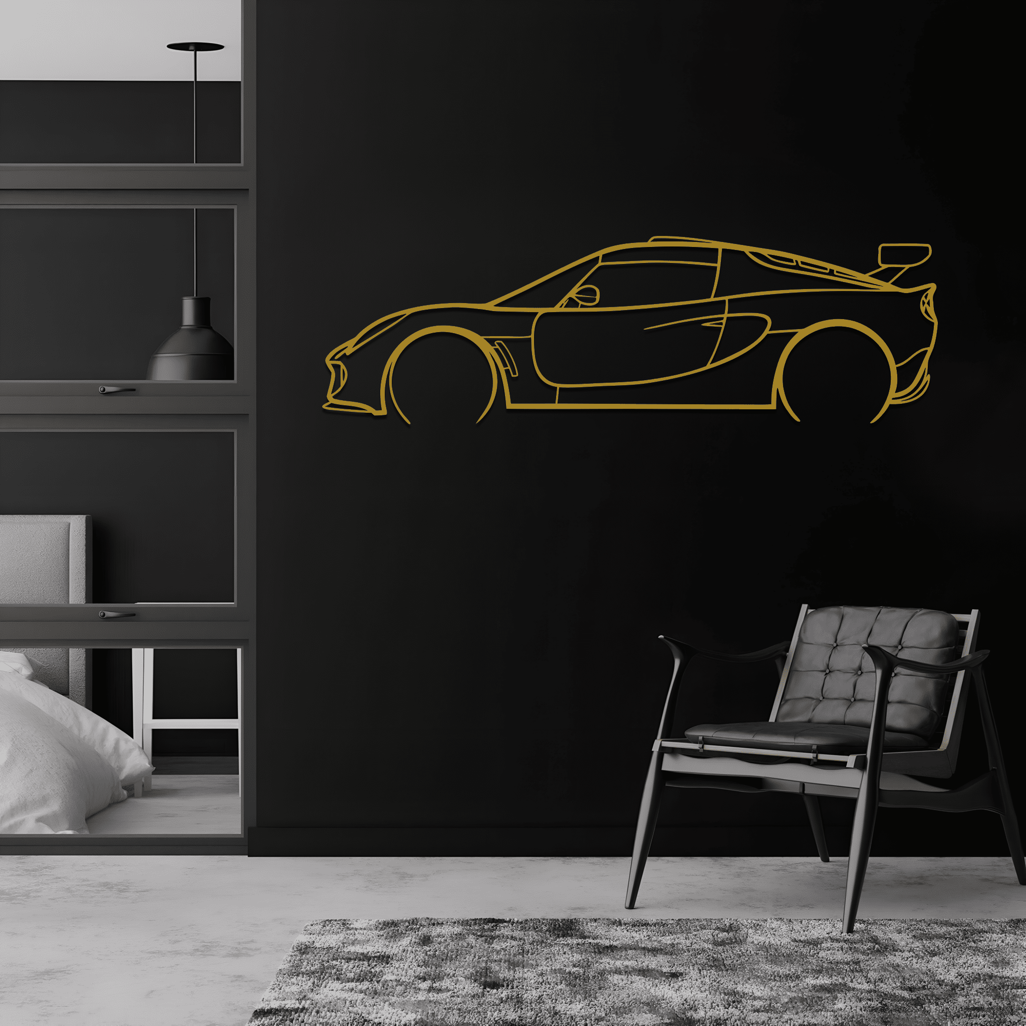 2007 Lotus Exige Silhouette Metal Wall Art - CikosWallArt