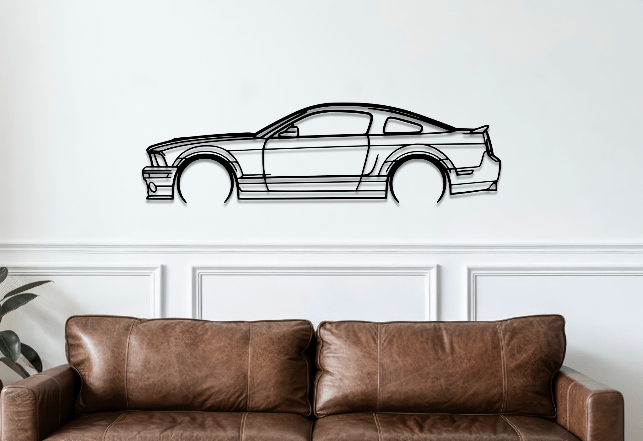 2008 Mustang GT500 Metal Wall Art – Ford Silhouette Steel Decor - CikosWallArt