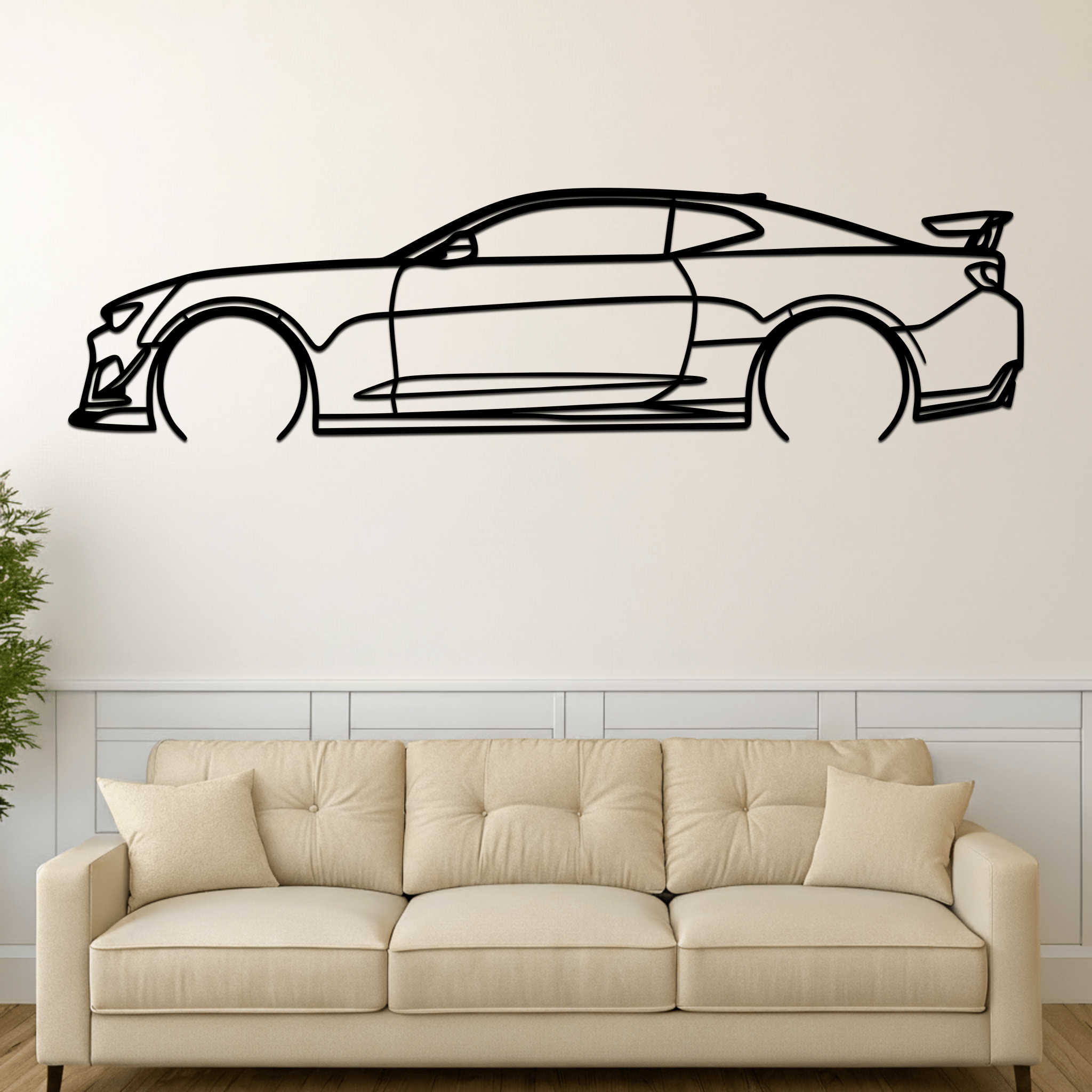 2012 Camaro ZL1 Silhouette Metal Wall Art - CikosWallArt