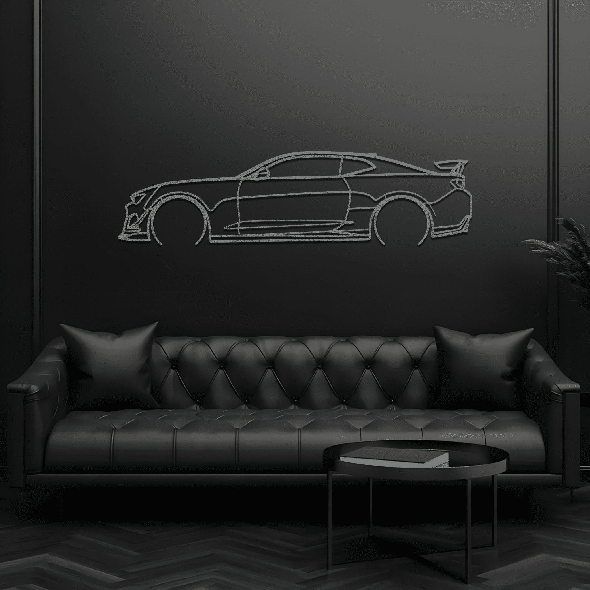 2012 Camaro ZL1 Silhouette Metal Wall Art - CikosWallArt