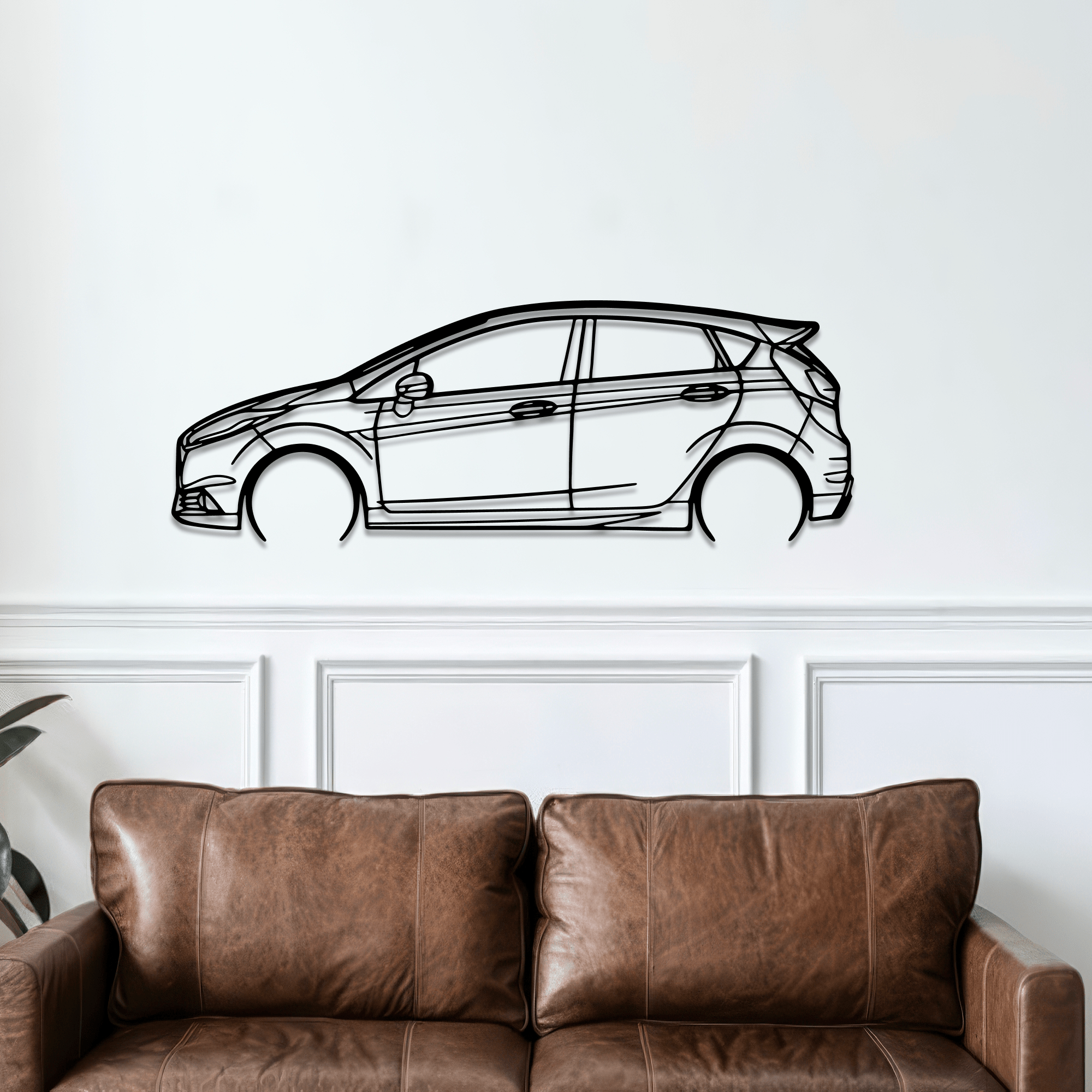 2017 Fiesta ST Metal Wall Art – Ford Silhouette Steel Decor - CikosWallArt