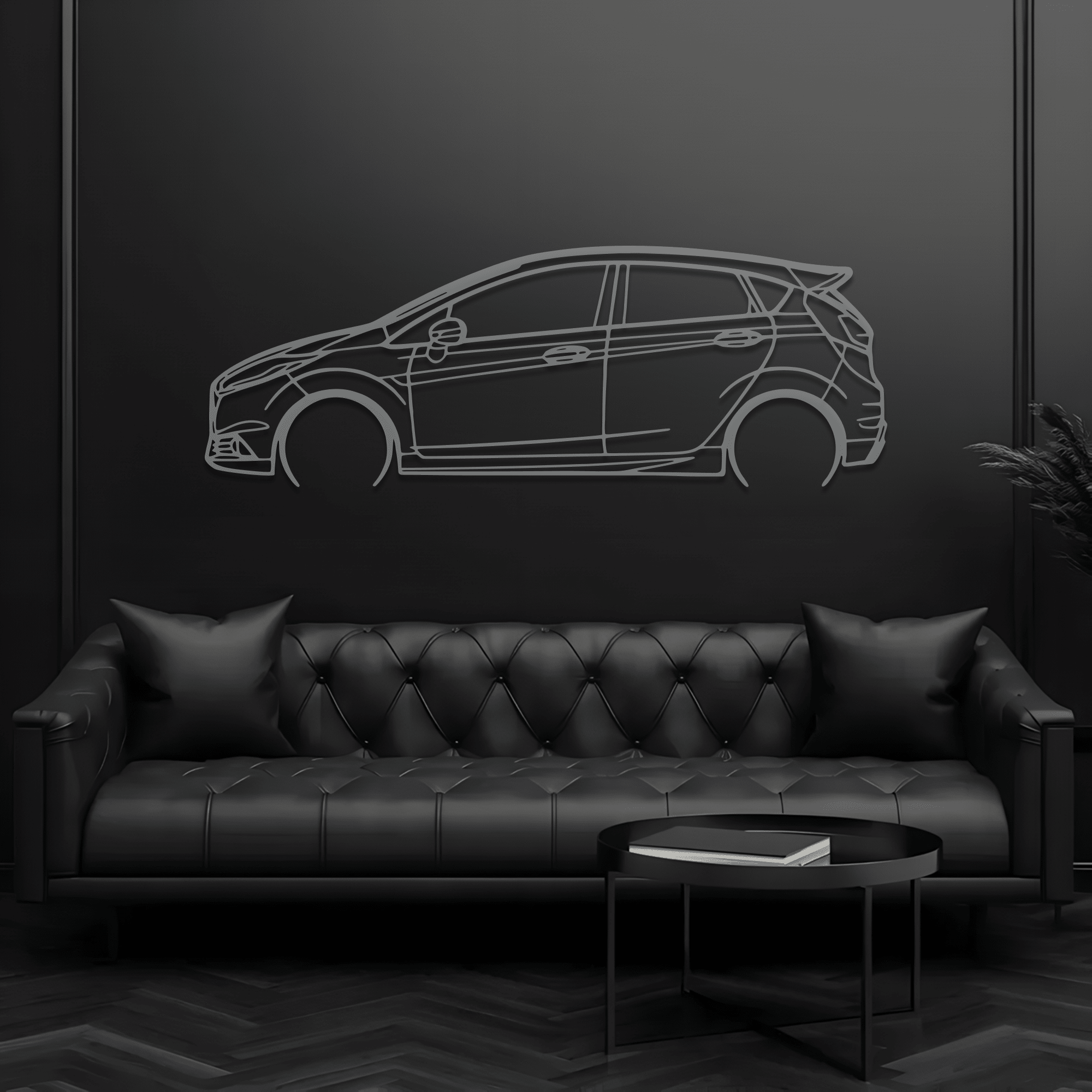 2017 Fiesta ST Metal Wall Art – Ford Silhouette Steel Decor - CikosWallArt