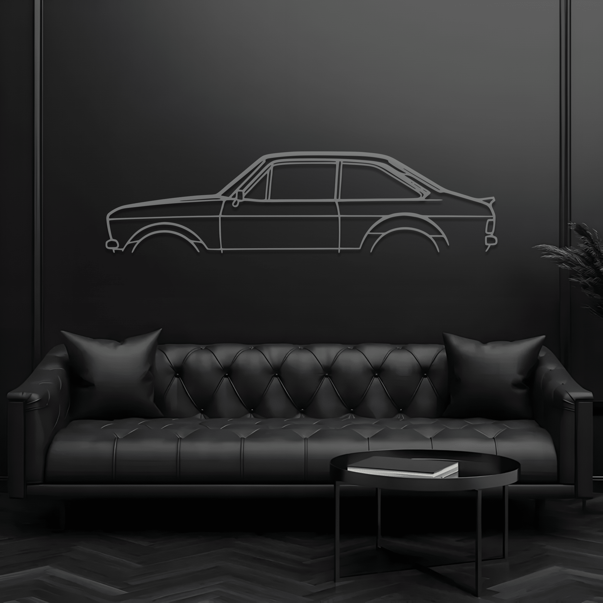 2021 Escort MK2 Metal Wall Art – Ford Silhouette Steel Decor - CikosWallArt