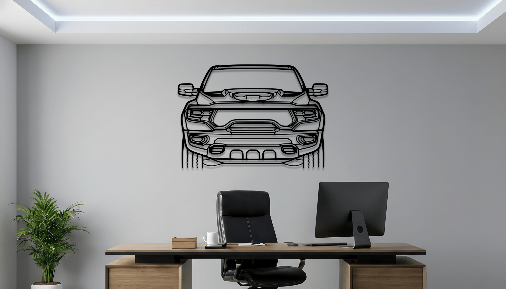 2021 Ram TRX Metal Wall Art – Ford Silhouette Steel Decor - CikosWallArt