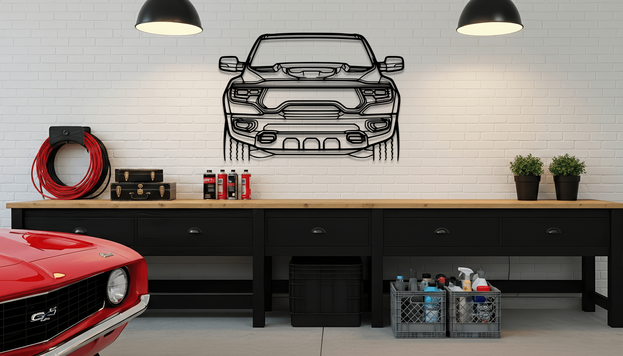 2021 Ram TRX Metal Wall Art – Ford Silhouette Steel Decor - CikosWallArt