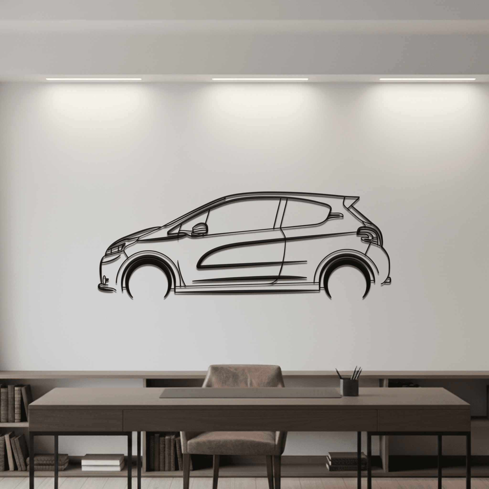 208 GTI 30th Anniversary Silhouette Metal Wall Art - CikosWallArt