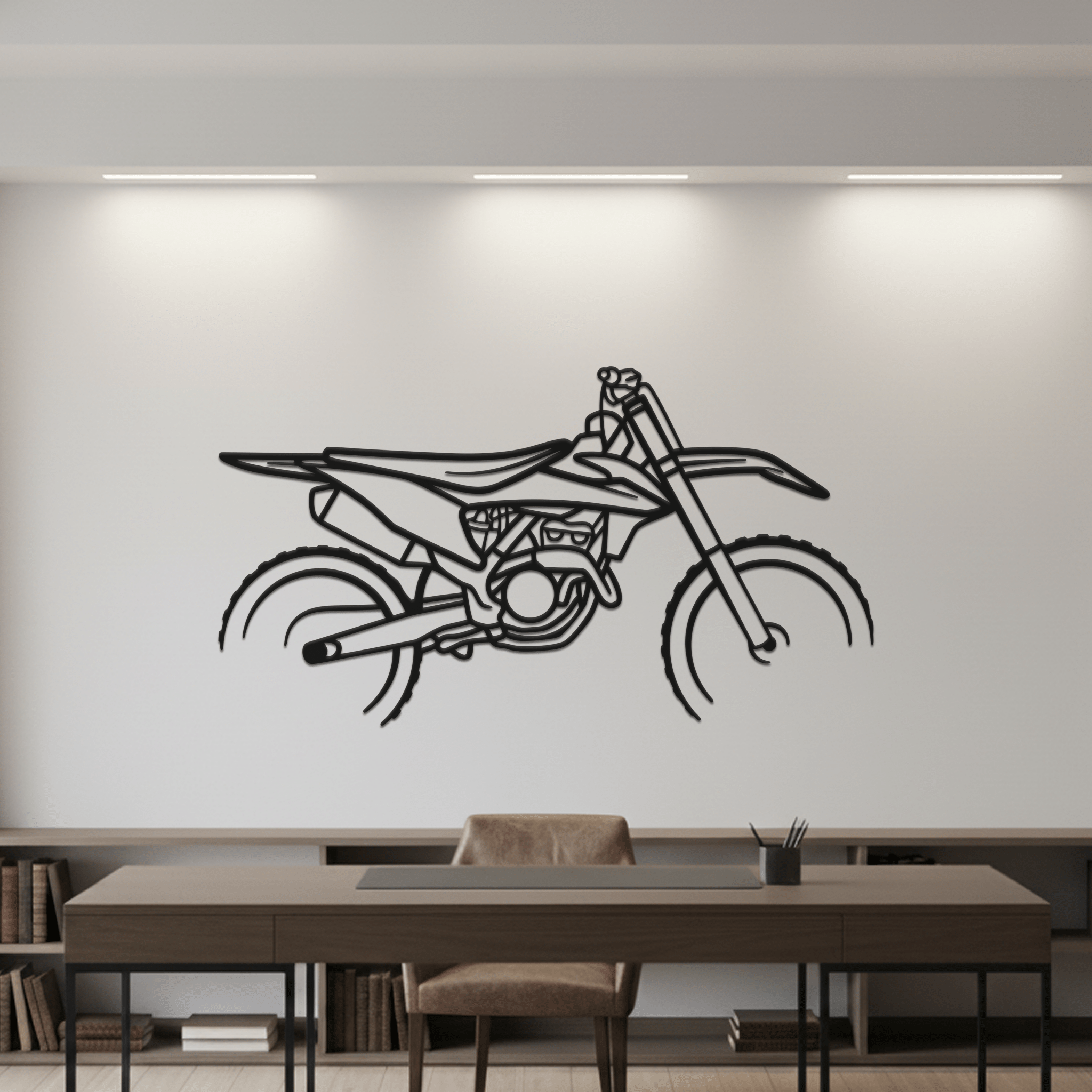 250 SX - F Silhouette Metal Wall Art - CikosWallArt