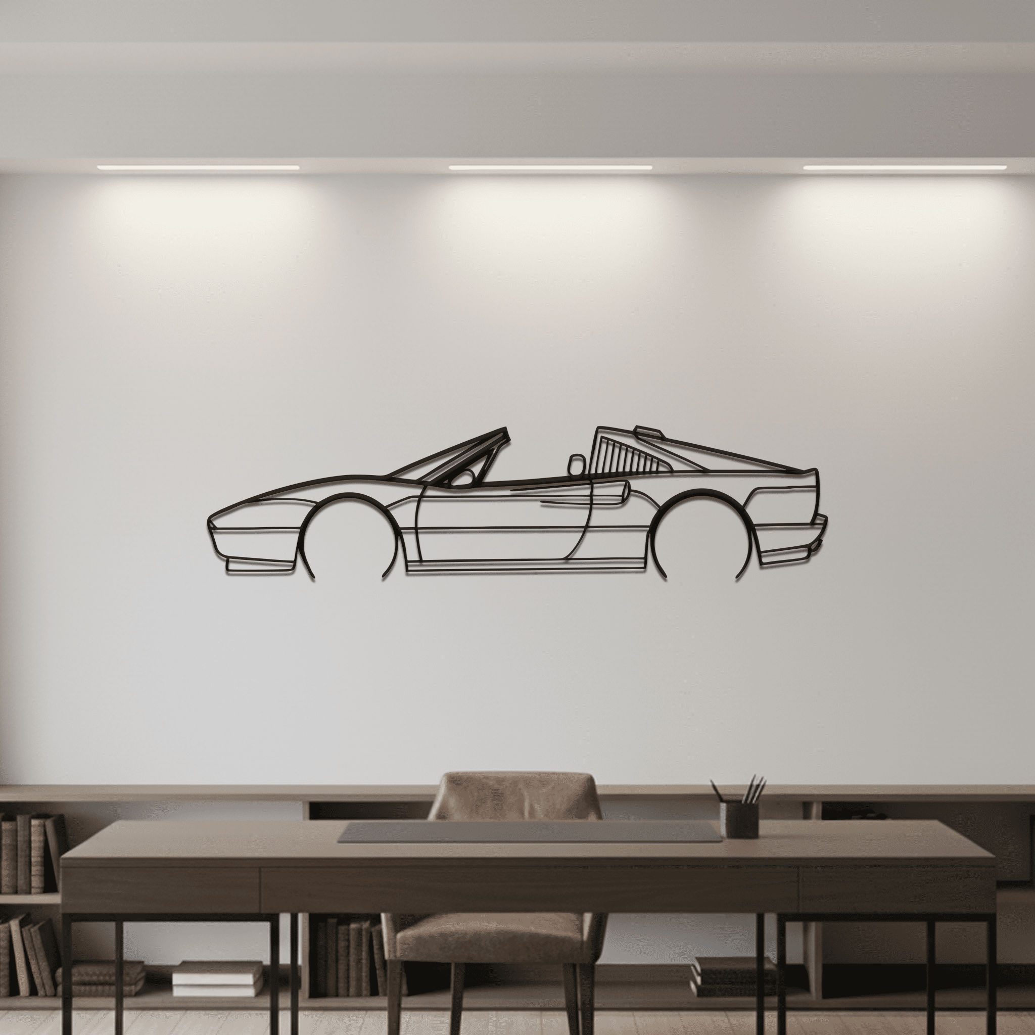 328 GTS Silhouette Metal Wall Art - CikosWallArt