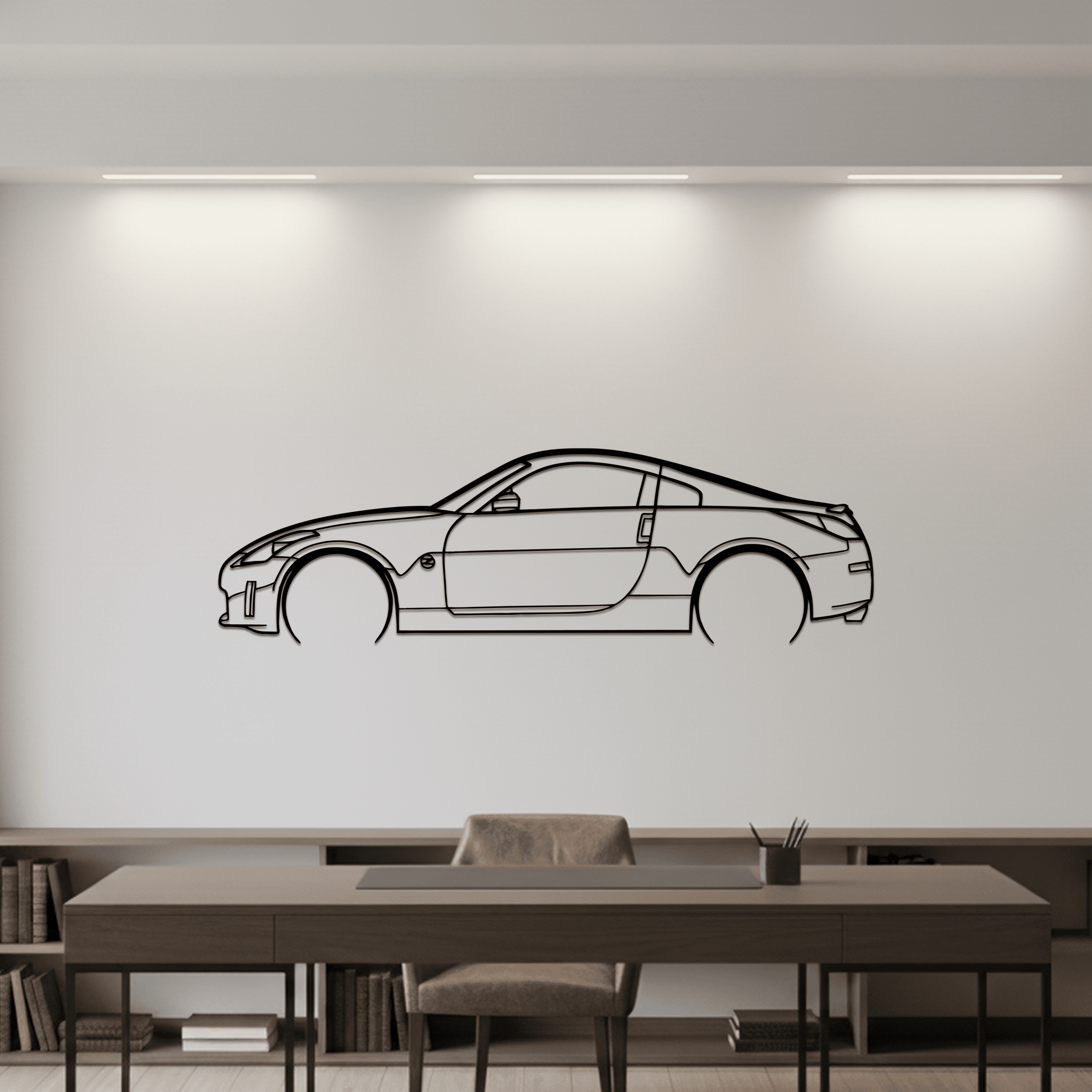 350Z Silhouette Metal Wall Art - CikosWallArt