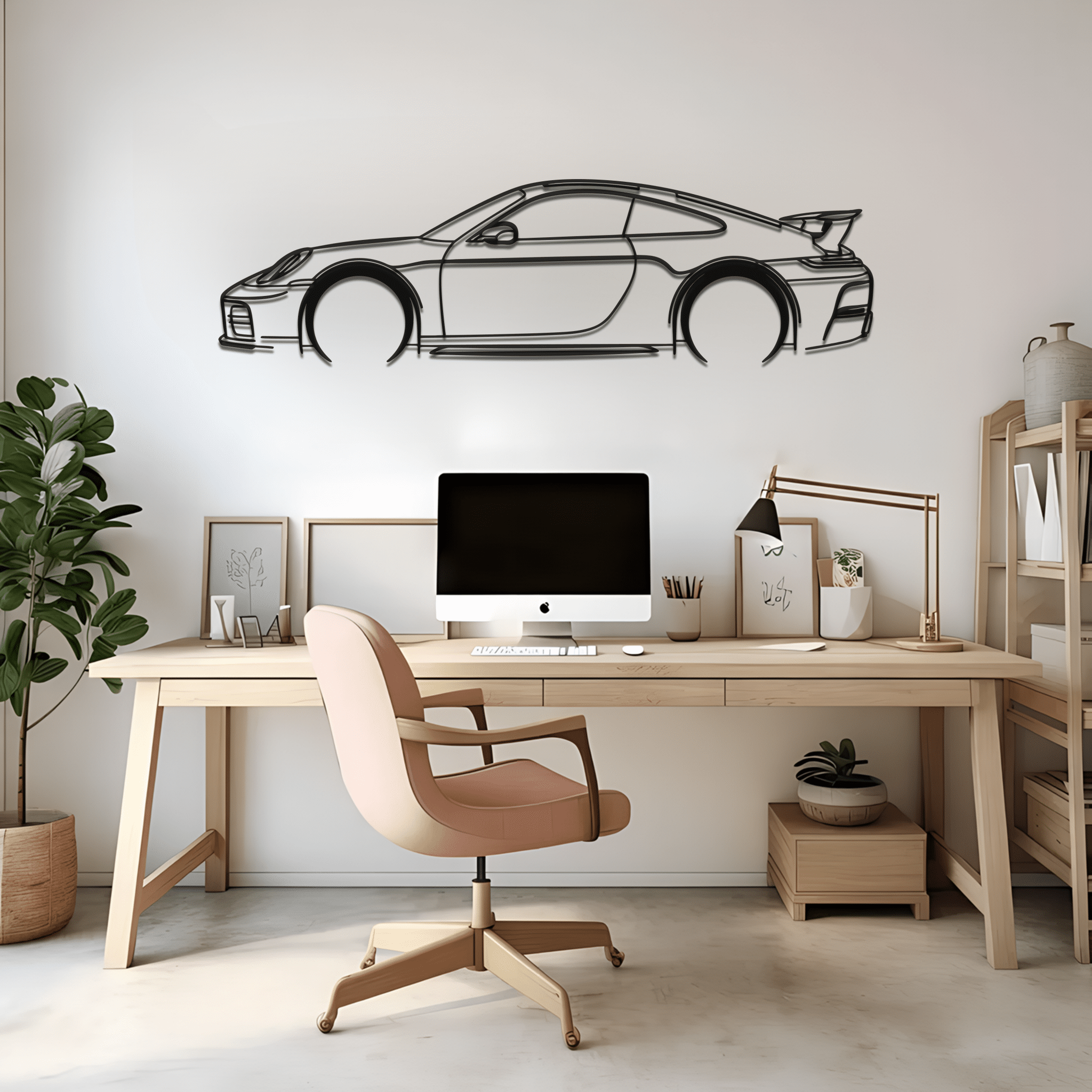 911 (992) Carrera GTS Coupe Silhouette Metal Wall Art - CikosWallArt