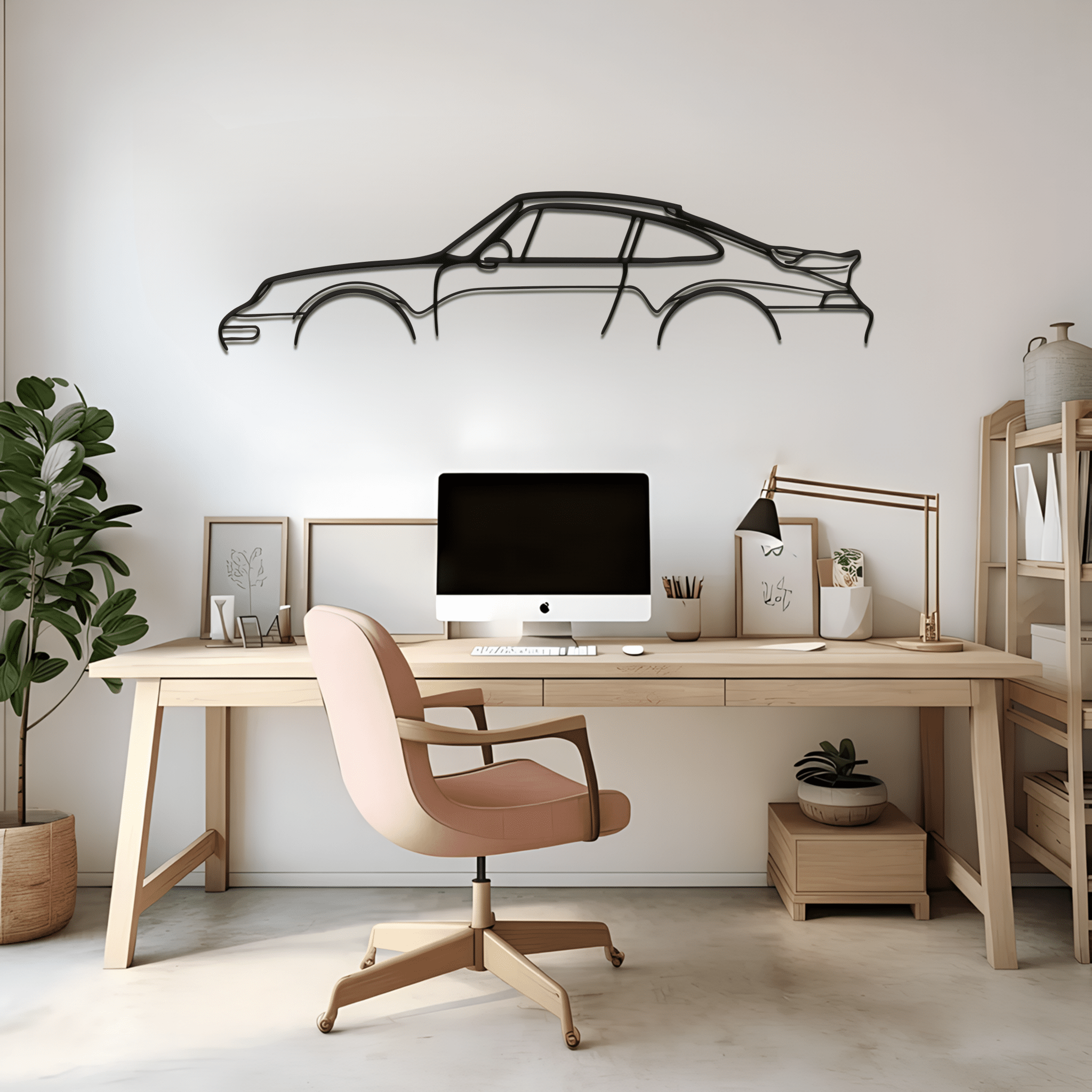 933 Turbo Silhouette Metal Wall Art - CikosWallArt
