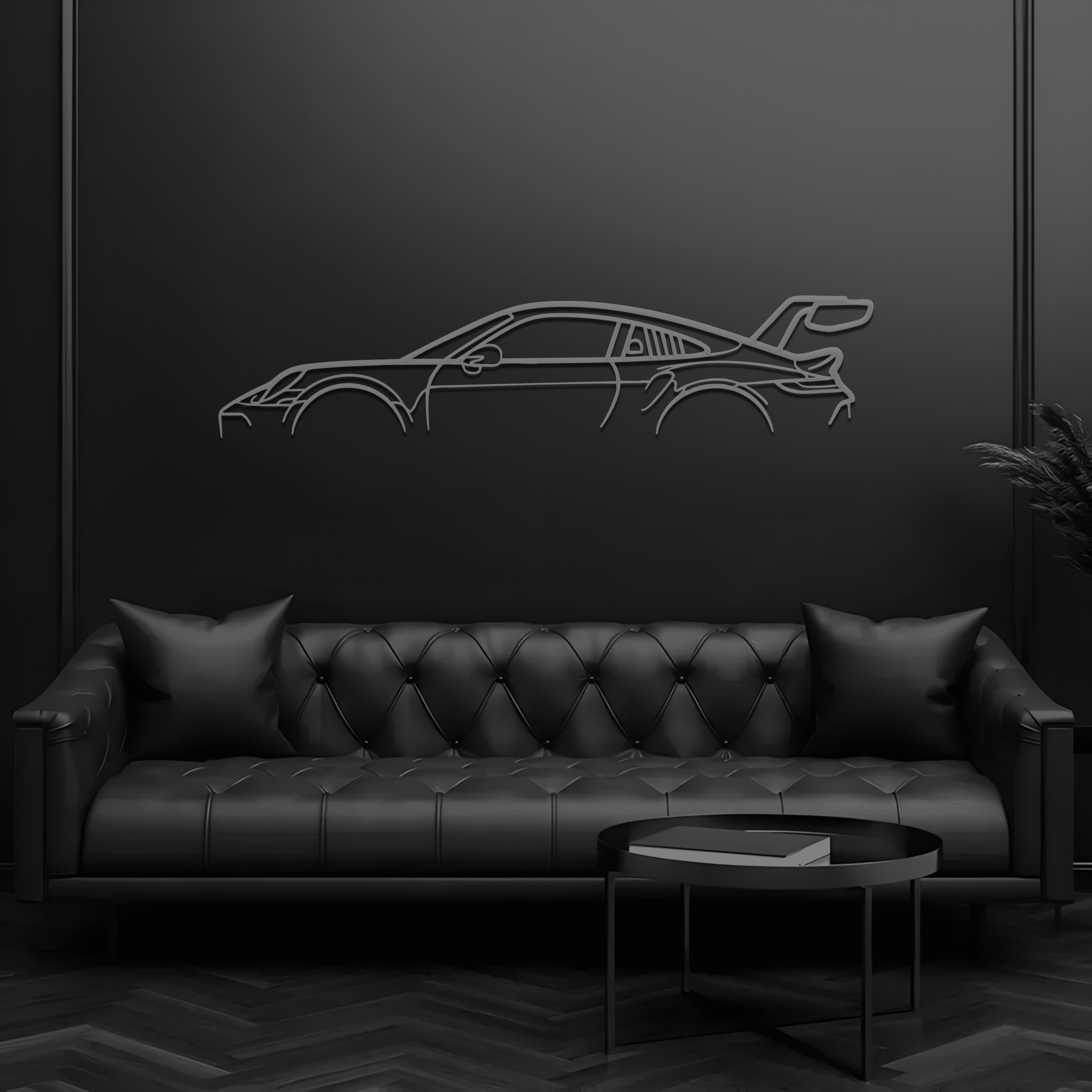 992 GT3 Cup Edition Silhouette Metal Wall Art - CikosWallArt