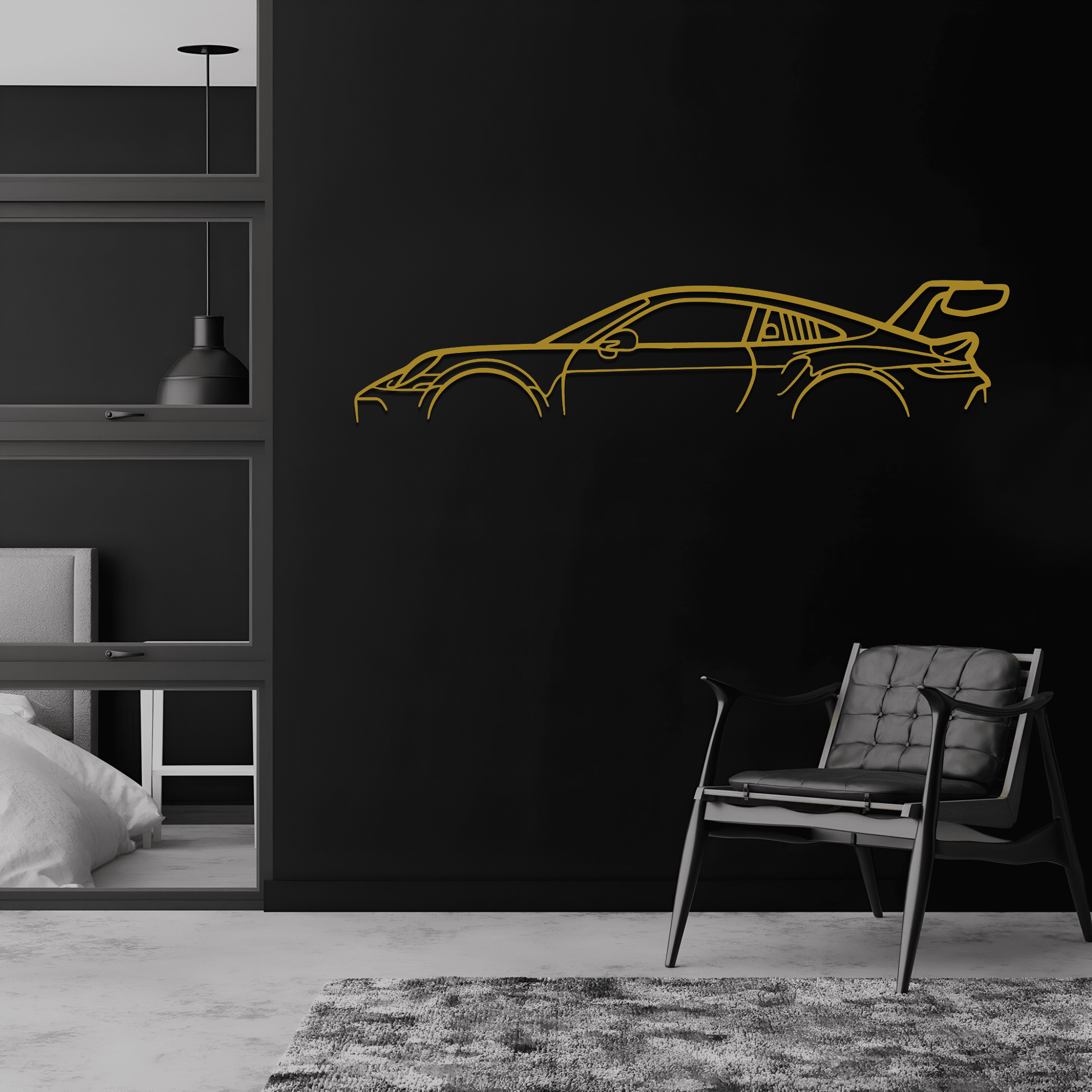 992 GT3 Cup Edition Silhouette Metal Wall Art - CikosWallArt