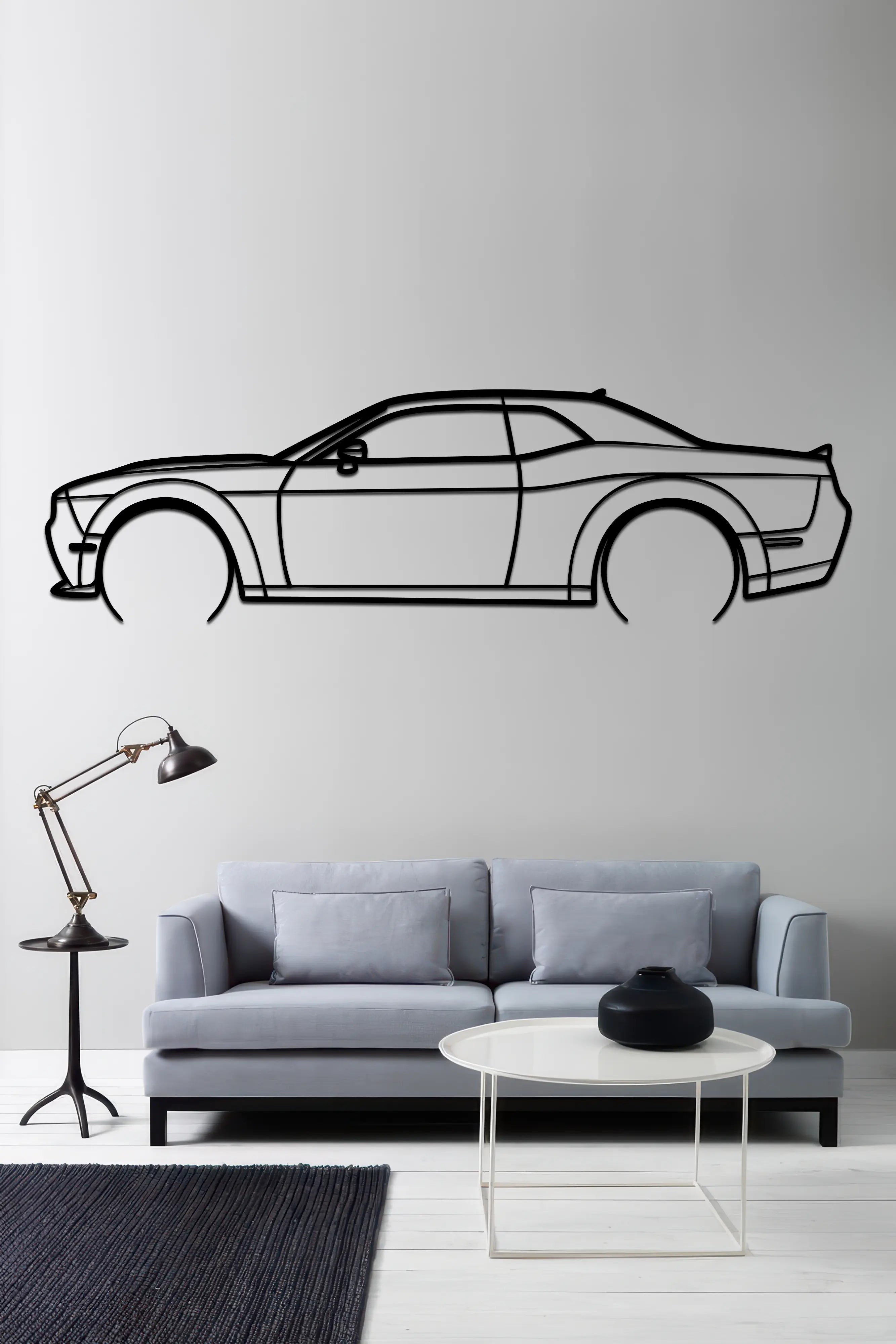 2021 Challenger Scat Pack Silhouette Metal Wall Art CikosWallArt