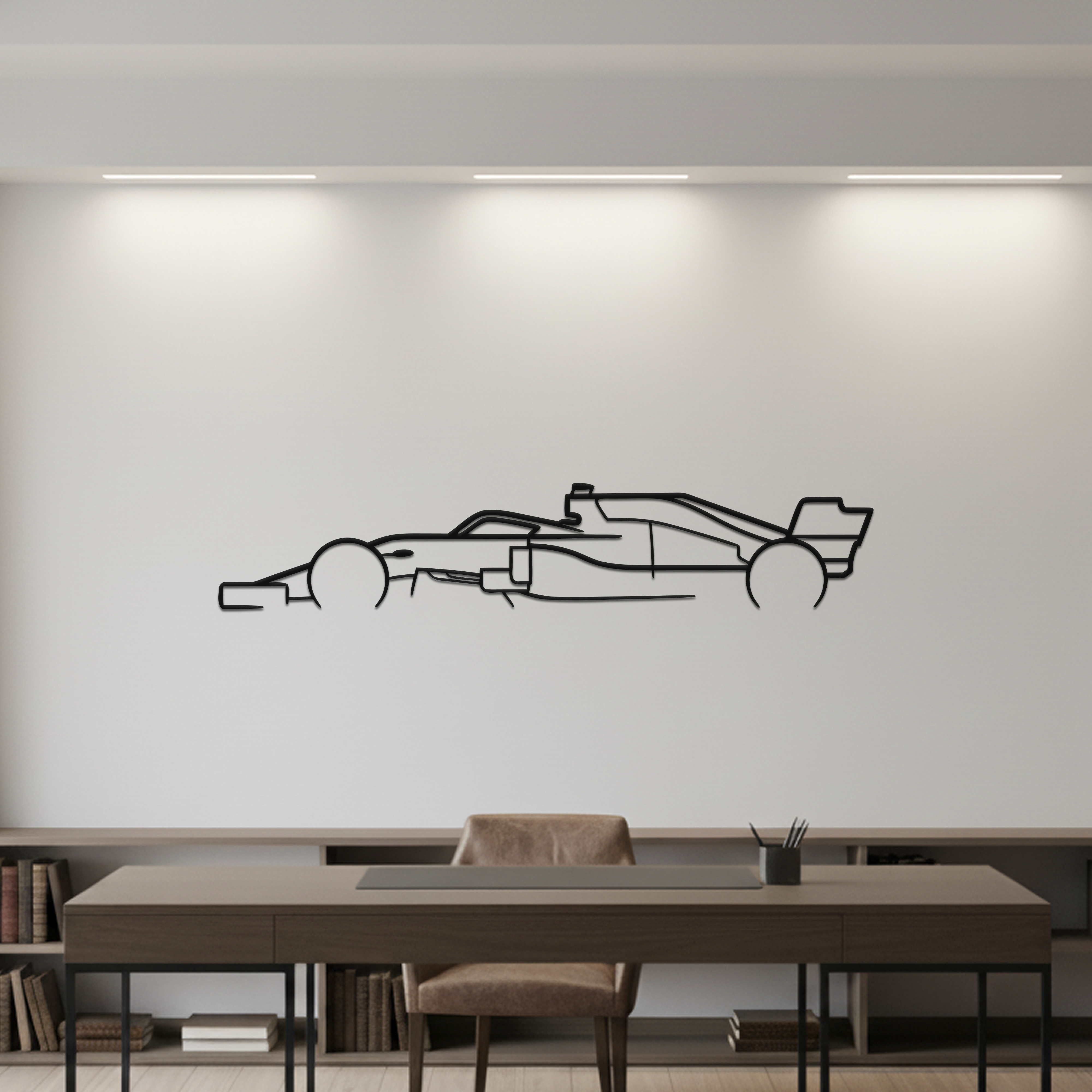 F1 Classic Silhouette Metal Wall Art