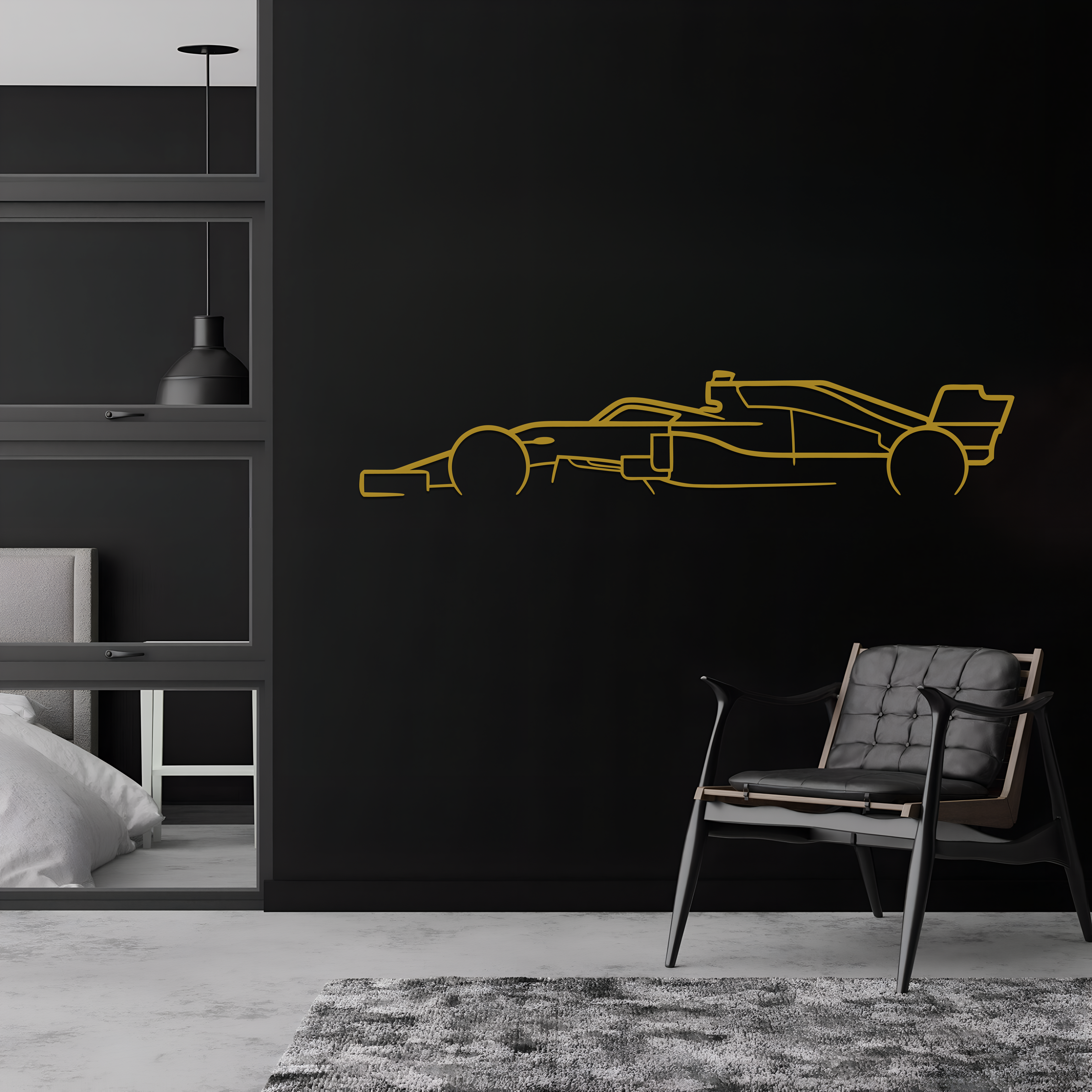 F1 Classic Silhouette Metal Wall Art