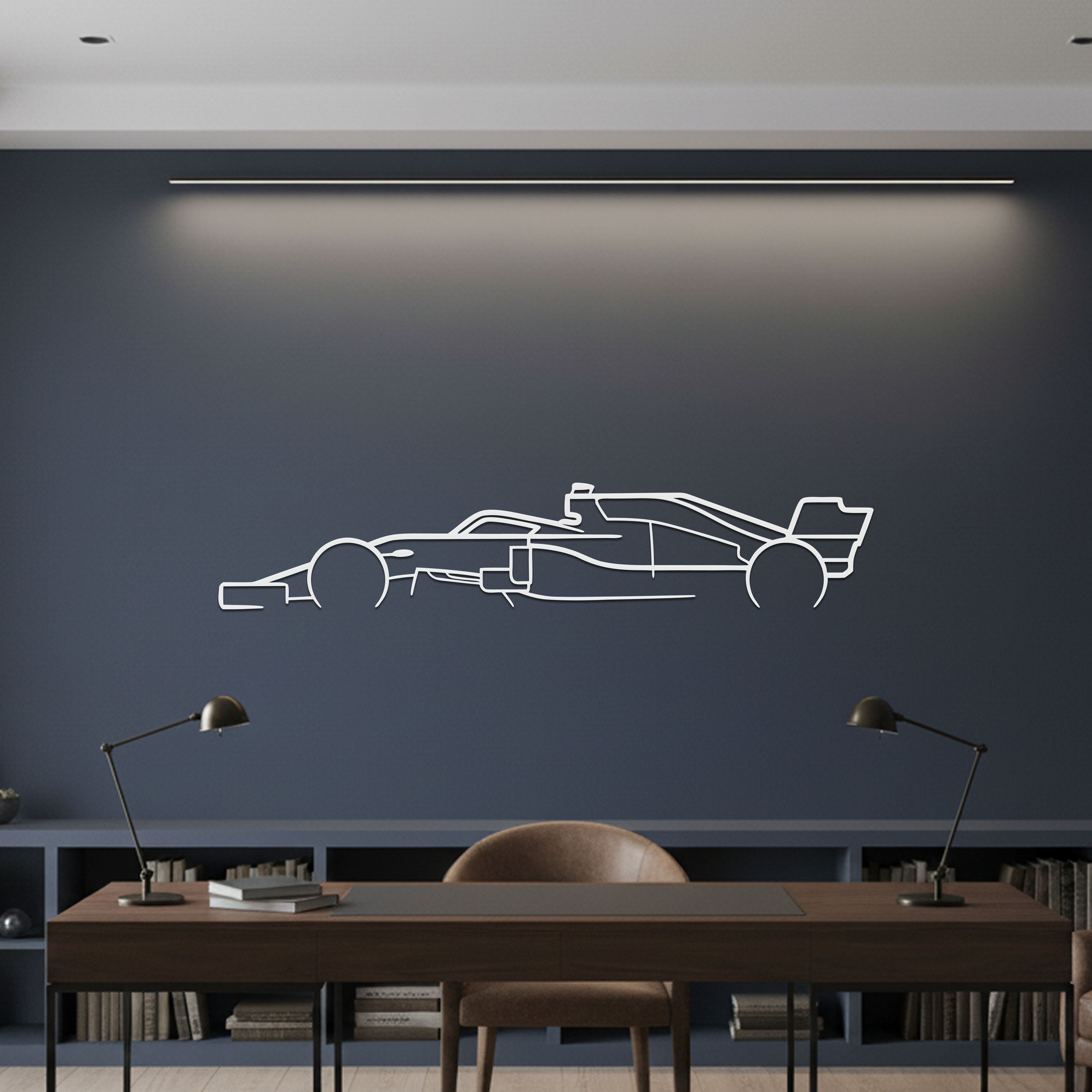 F1 Classic Silhouette Metal Wall Art