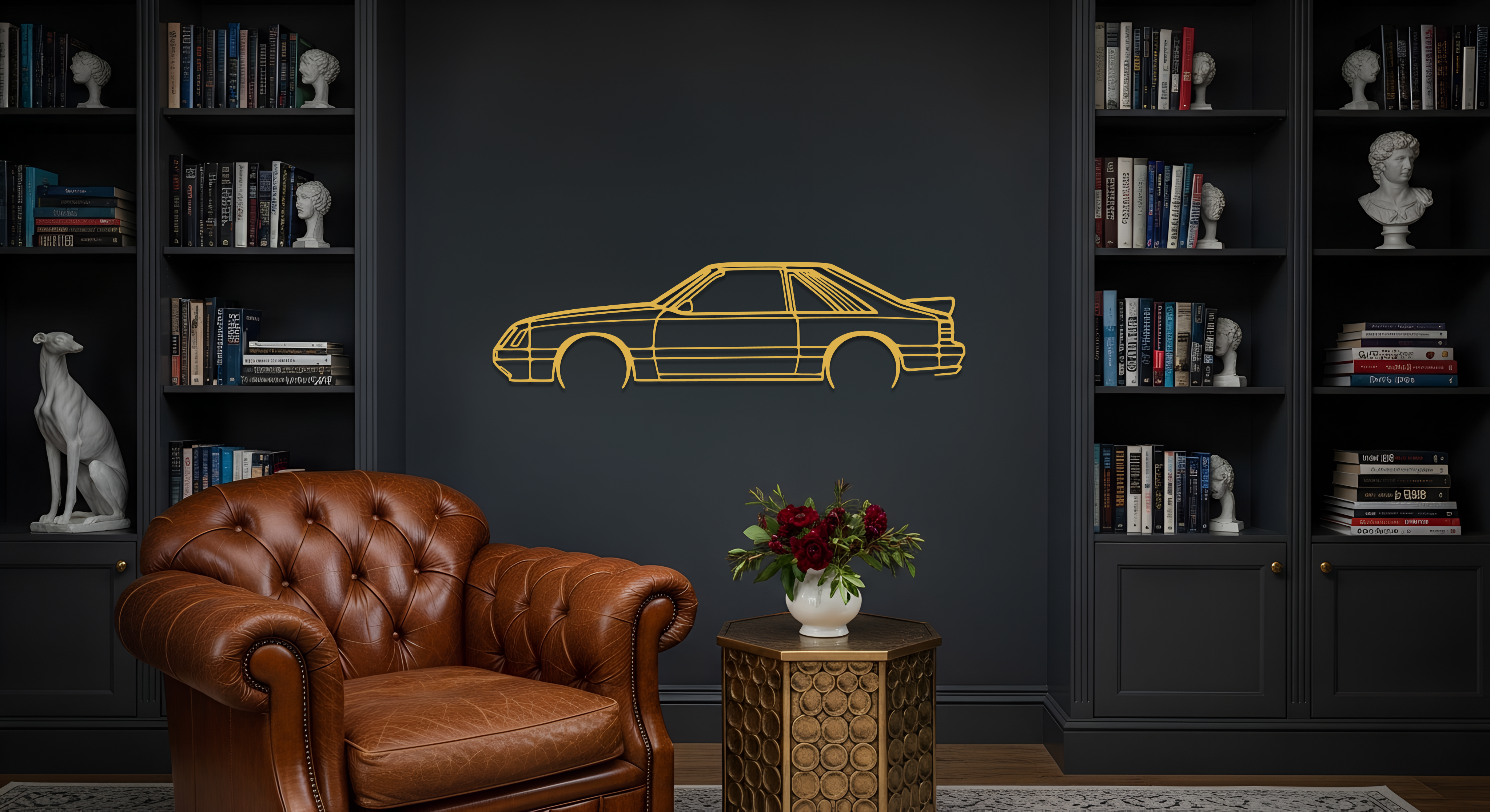 1985 Mustang GT Metal Wall Art – Ford Silhouette Steel Decor CikosWallArt