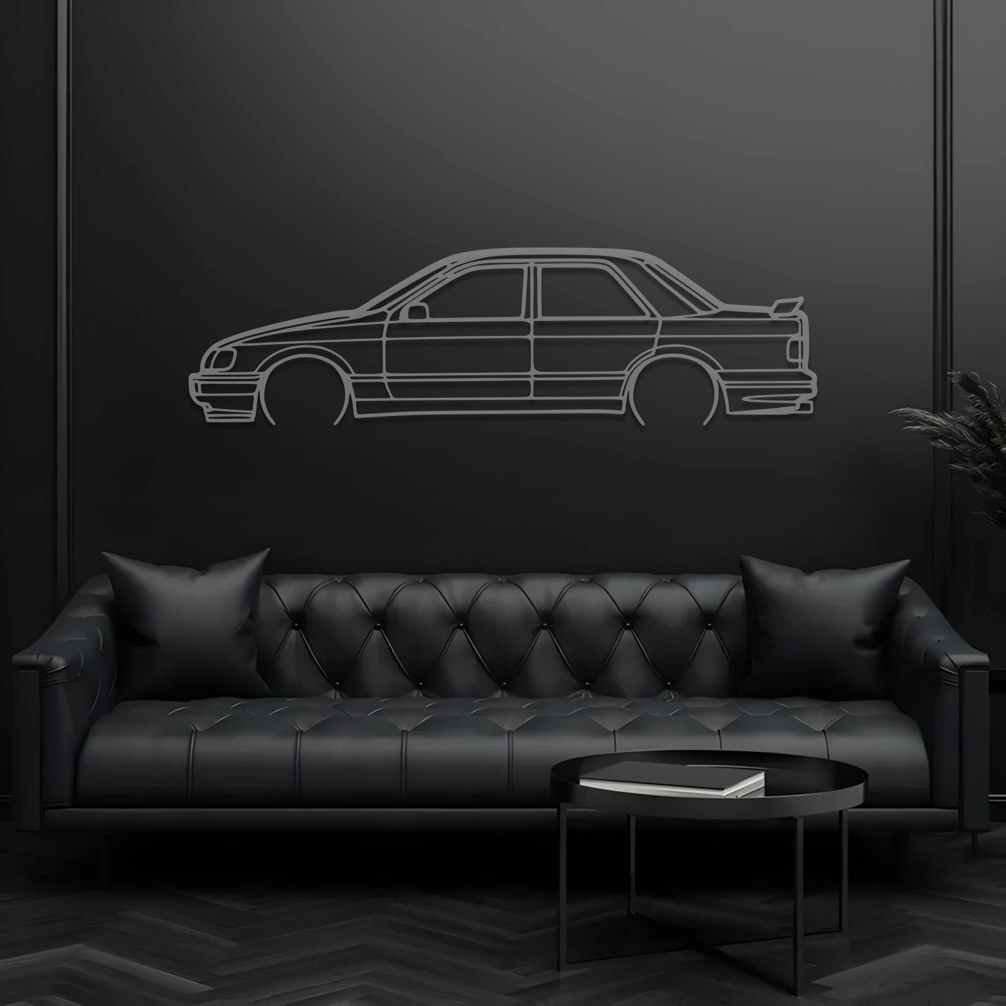 1989 Sierra RS Metal Wall Art – Ford Silhouette Steel Decor CikosWallArt