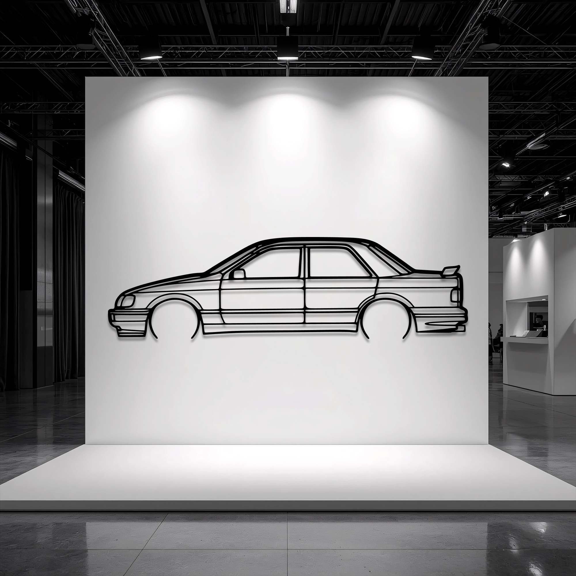 1989 Sierra RS Metal Wall Art – Ford Silhouette Steel Decor CikosWallArt