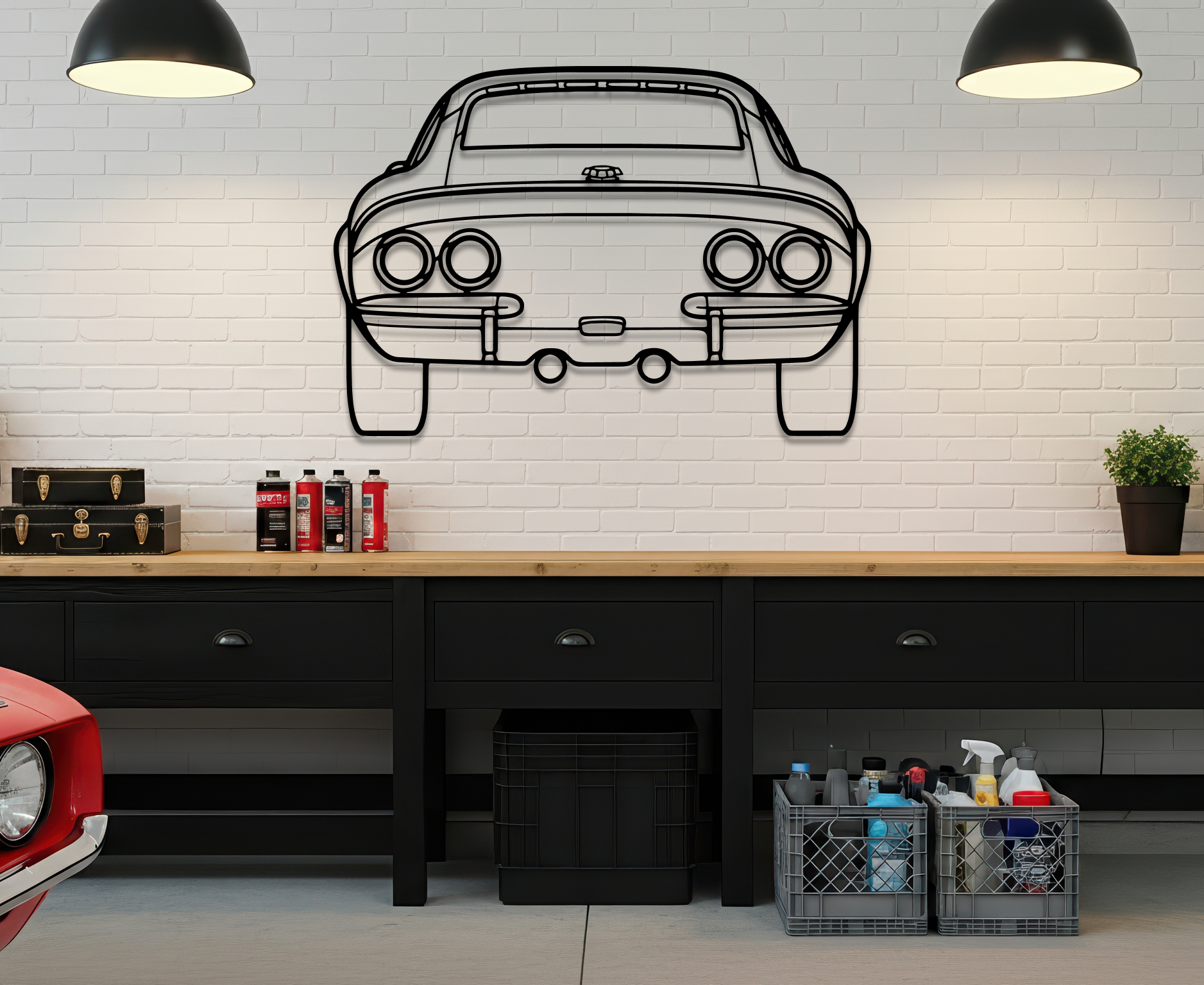1970 GT Back Metal Wall Art – Ford Silhouette Steel Decor CikosWallArt