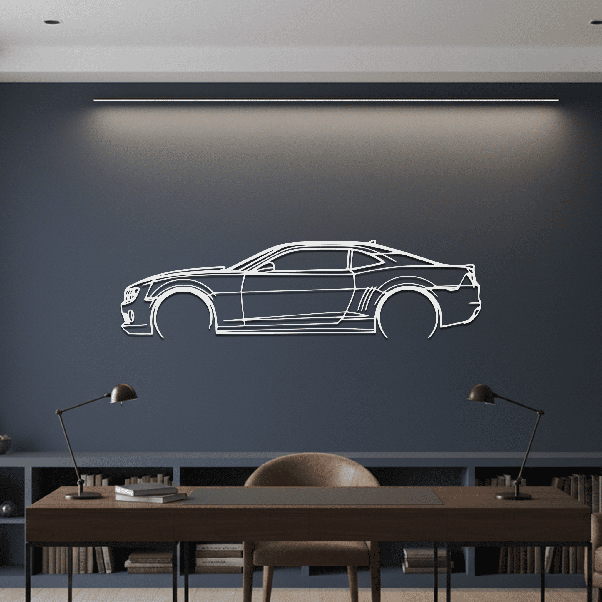 Camaro SS Silhouette Metal Wall Art - CikosWallArt