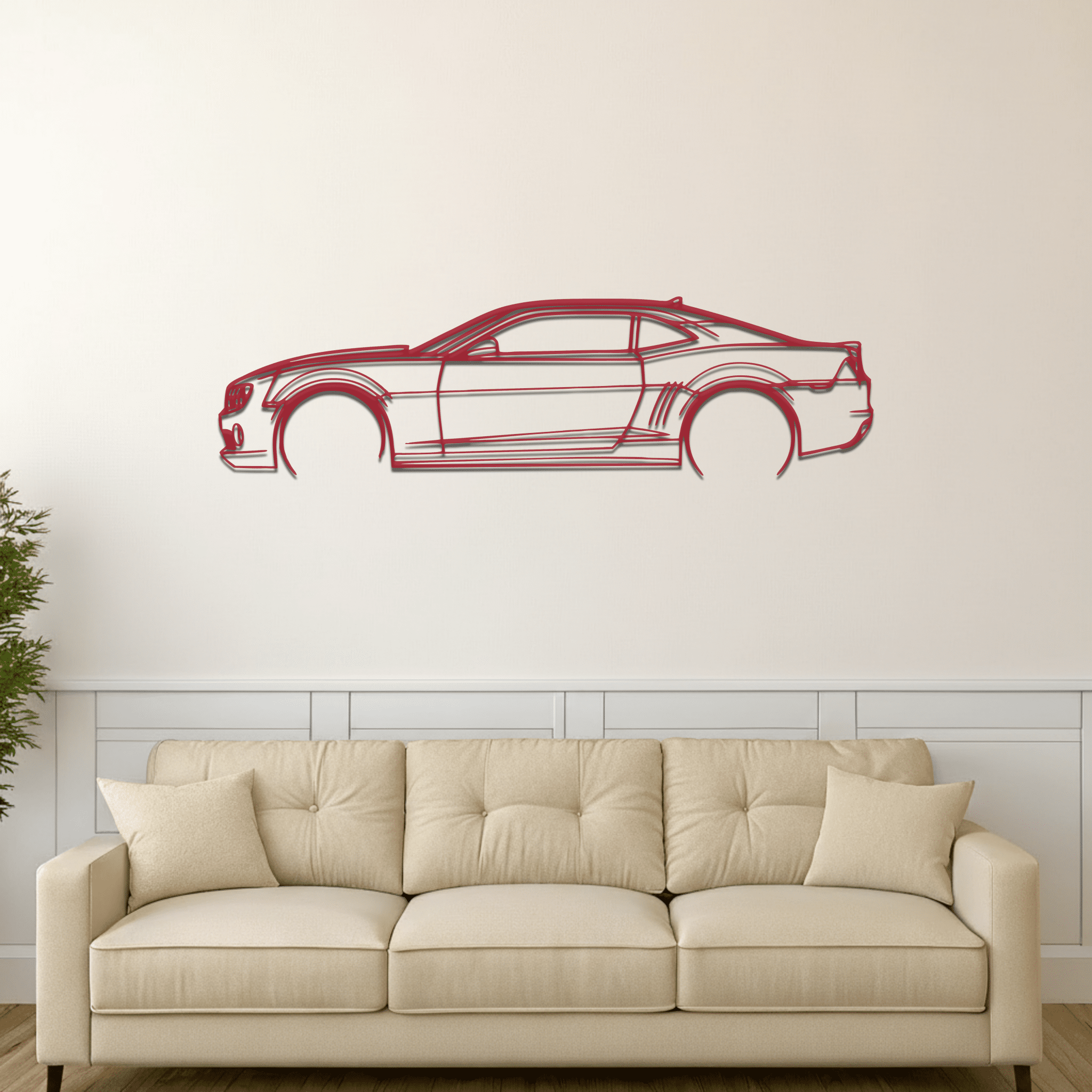 Camaro SS Silhouette Metal Wall Art - CikosWallArt