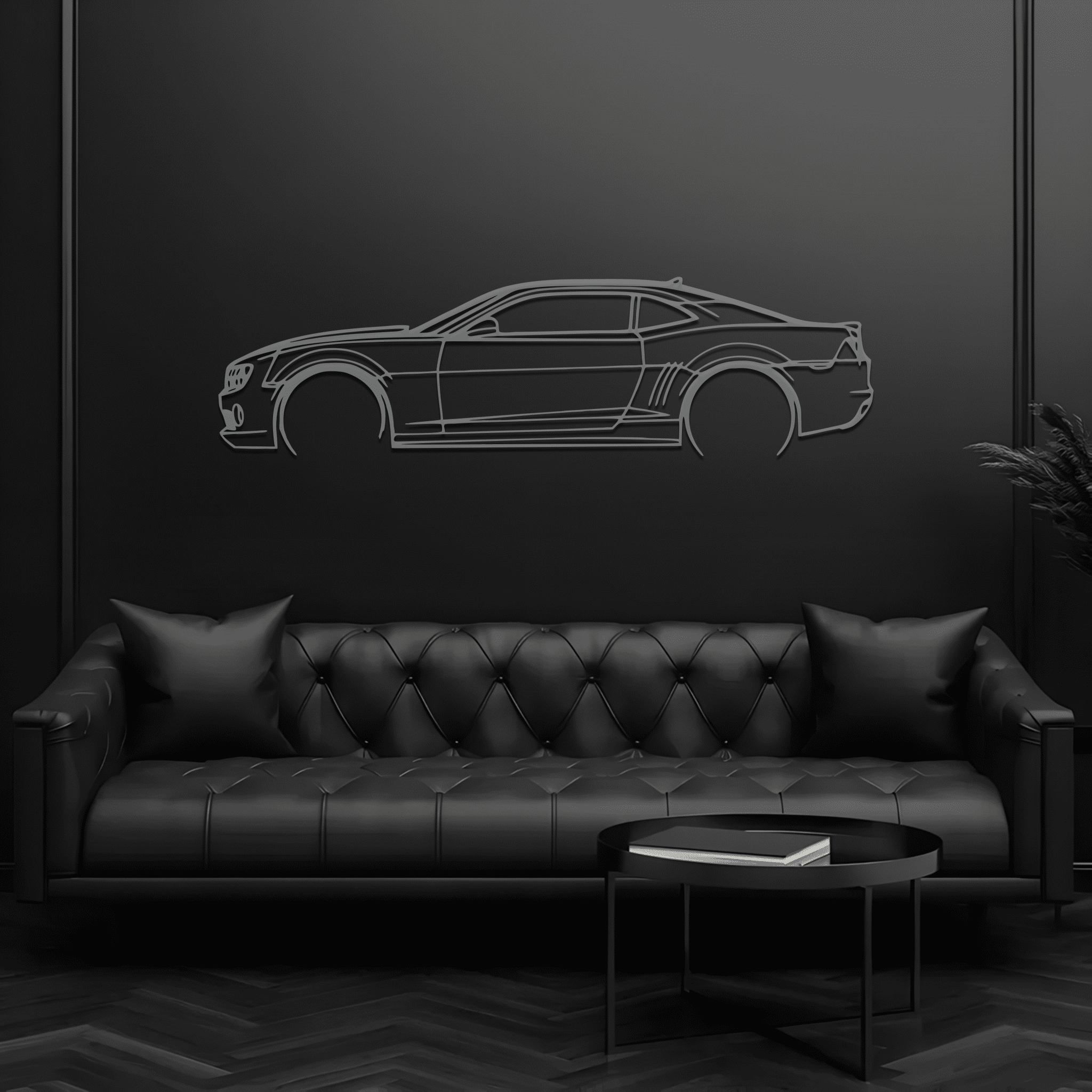 Camaro SS Silhouette Metal Wall Art - CikosWallArt