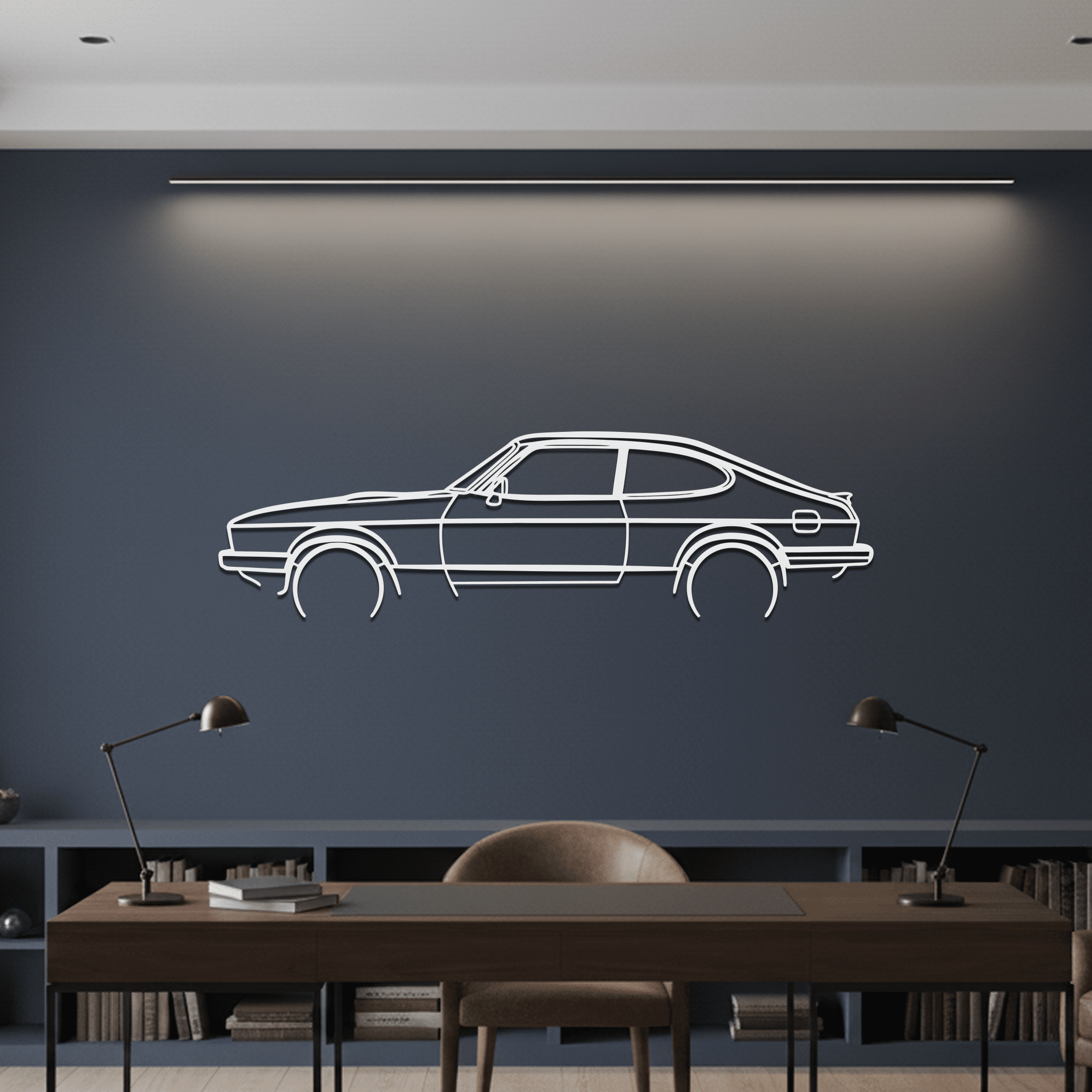Capri MK3 Silhouette Metal Wall Art - CikosWallArt