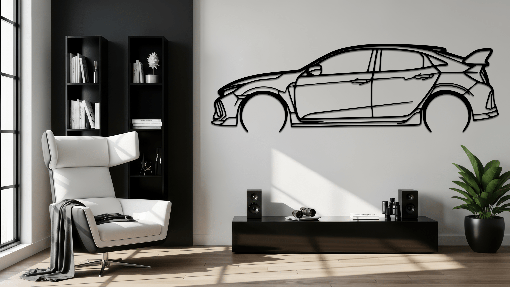 Civic Type R FK8 Metal Wall Art - CikosWallArt