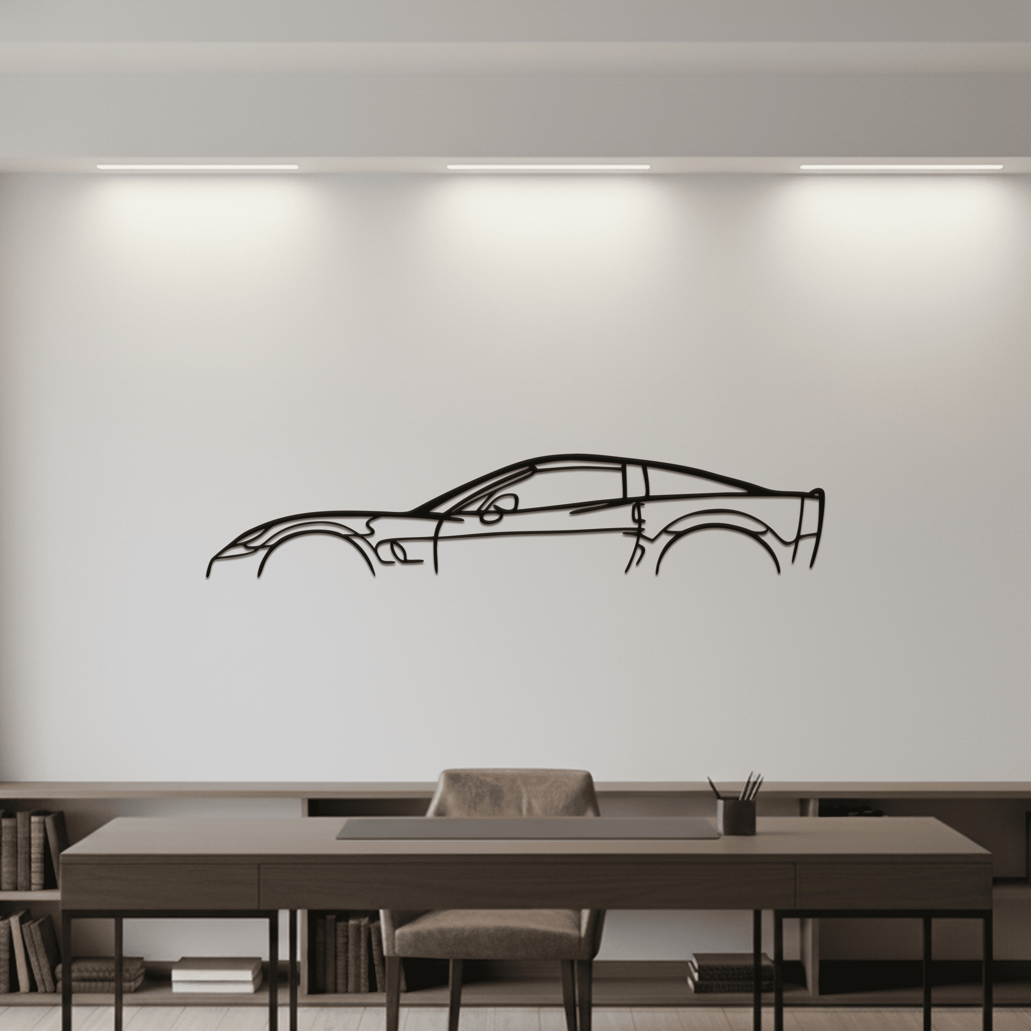 Corvette C6 ZR1 Silhouette Metal Wall Art - CikosWallArt