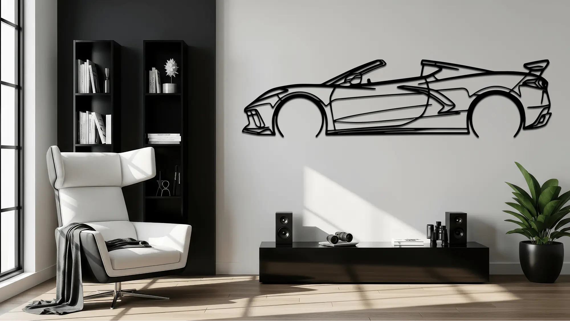 Corvette C8 Convertible Metal Wall Art - CikosWallArt