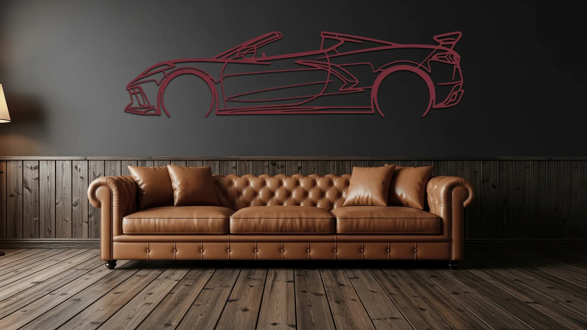 Corvette C8 Convertible Metal Wall Art - CikosWallArt