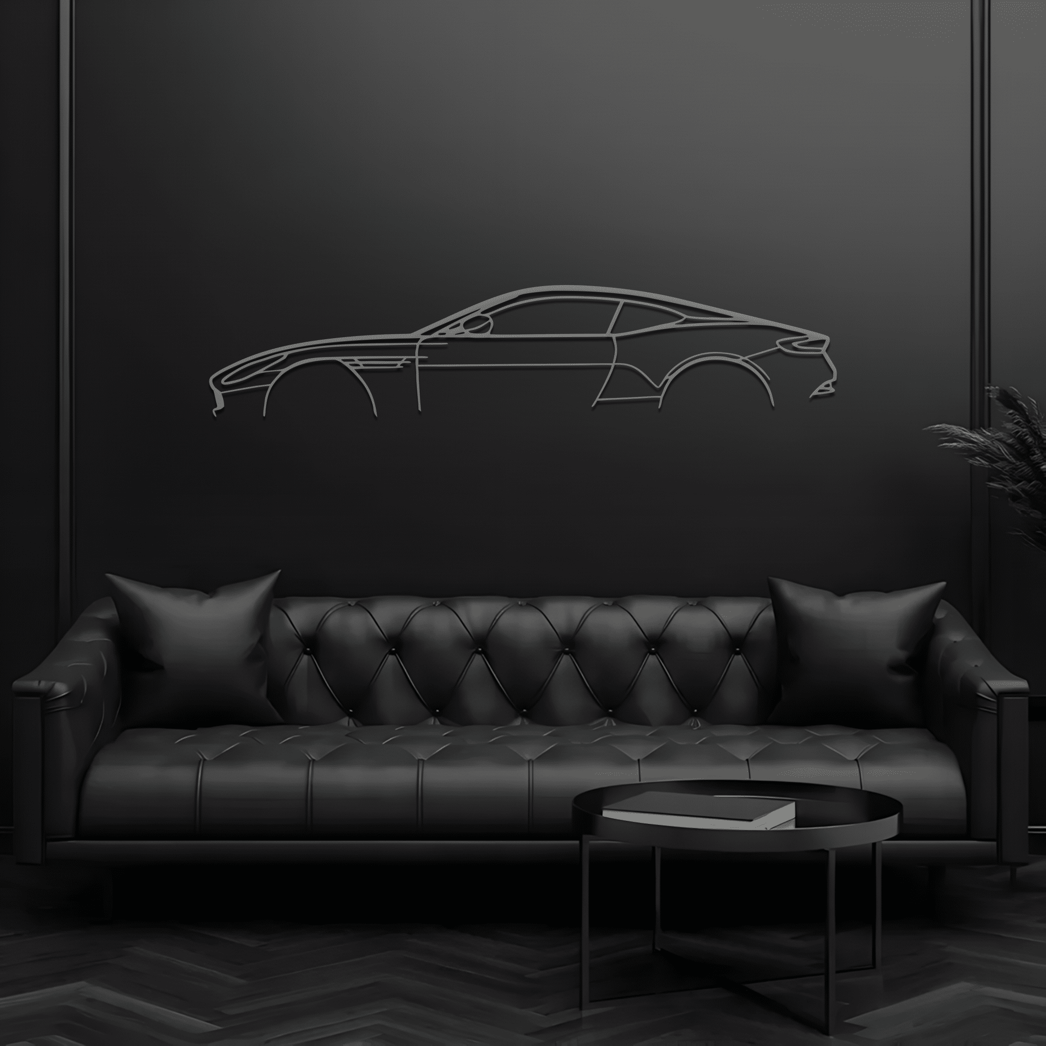 DB11 Silhouette Metal Wall Art - CikosWallArt