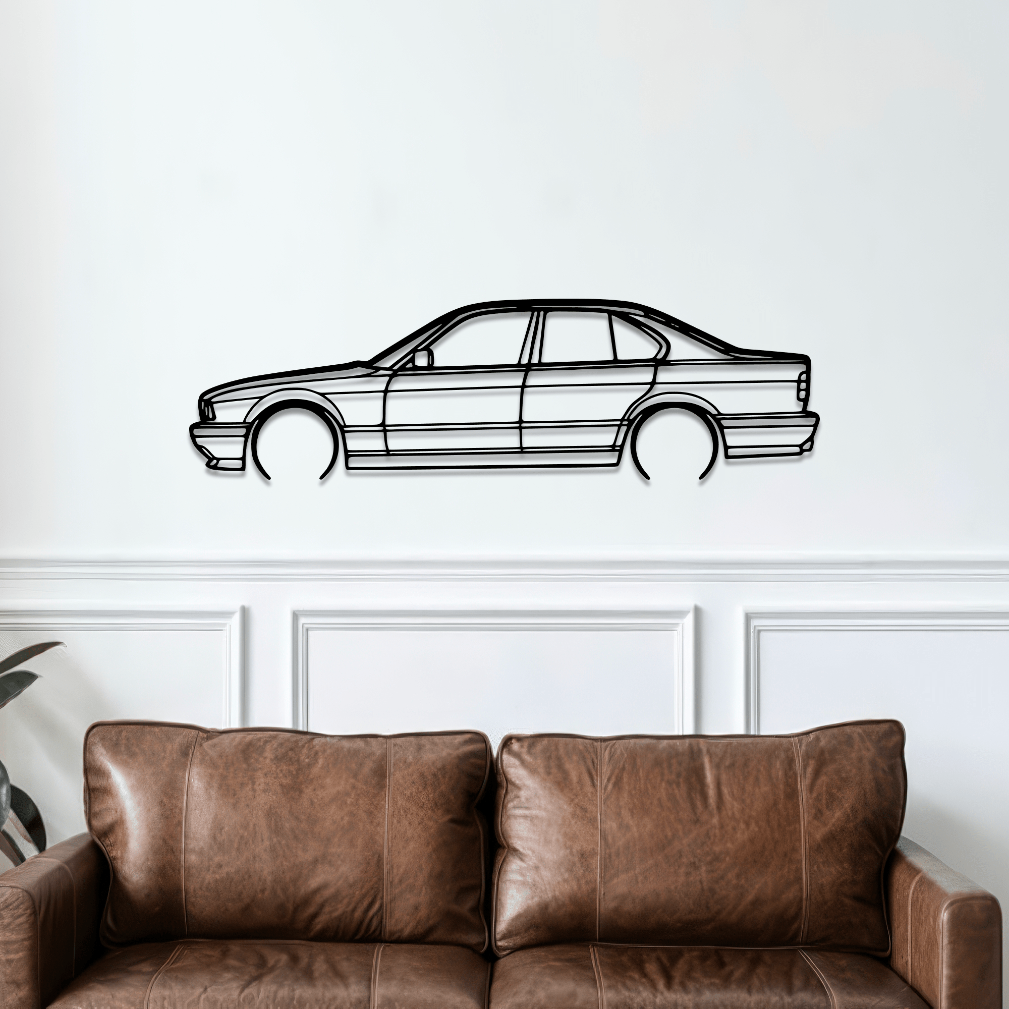 E34 M5 Metal Wall Art – BMW Silhouette Steel Decor - CikosWallArt