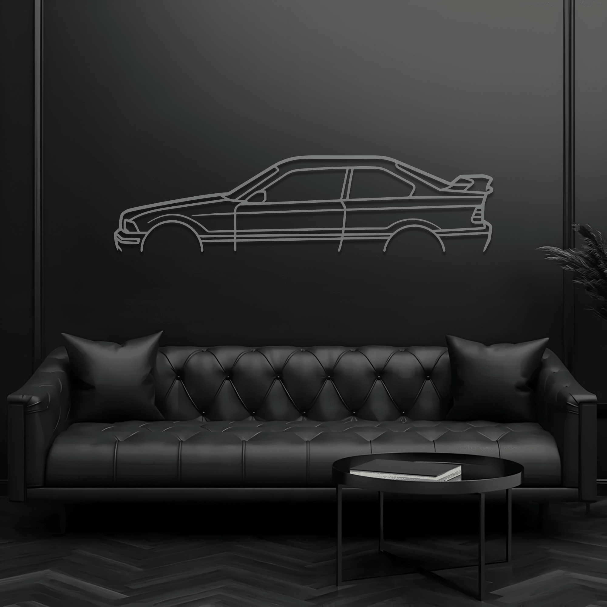E36 M3 Metal Wall Art – BMW Silhouette Steel Decor - CikosWallArt