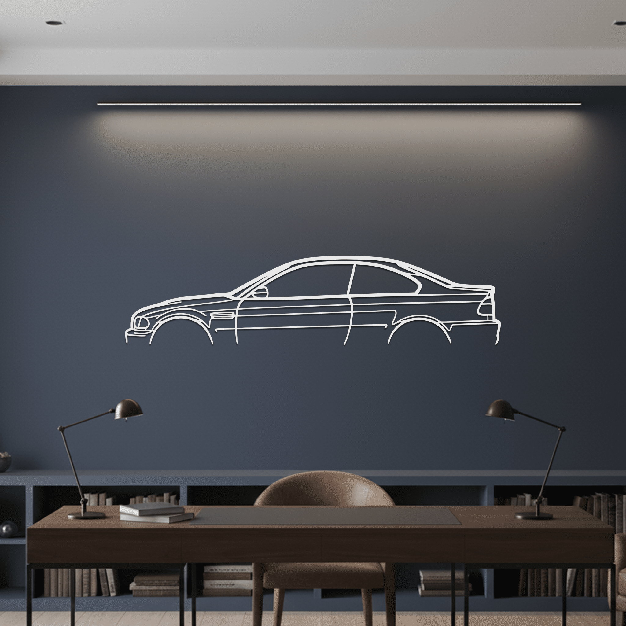 E46 M3 Silhouette Metal Wall Art - CikosWallArt
