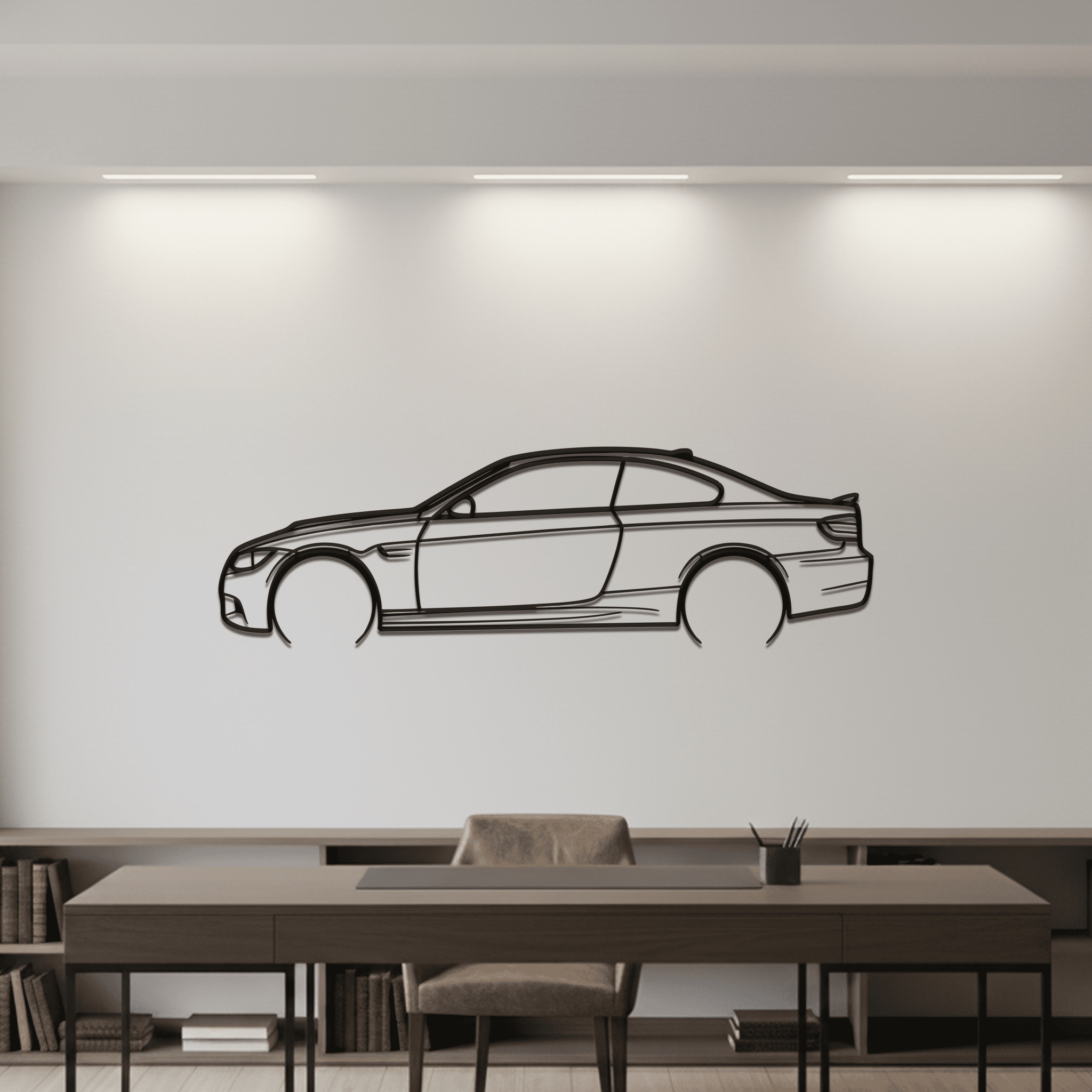 E92 M3 Silhouette Metal Wall Art - CikosWallArt