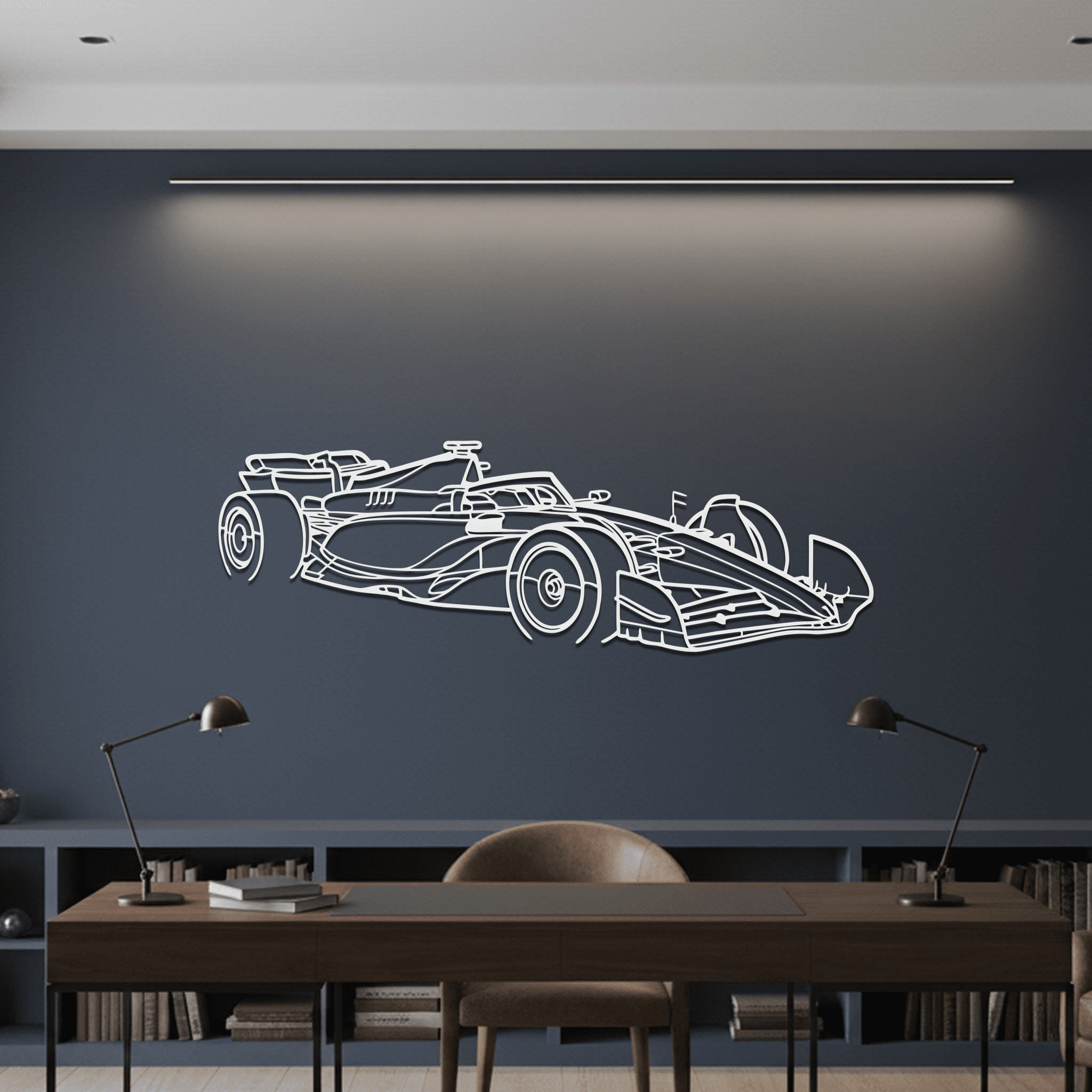 F1 2024 SF - 24 Angle Silhouette Metal Wall Art - CikosWallArt
