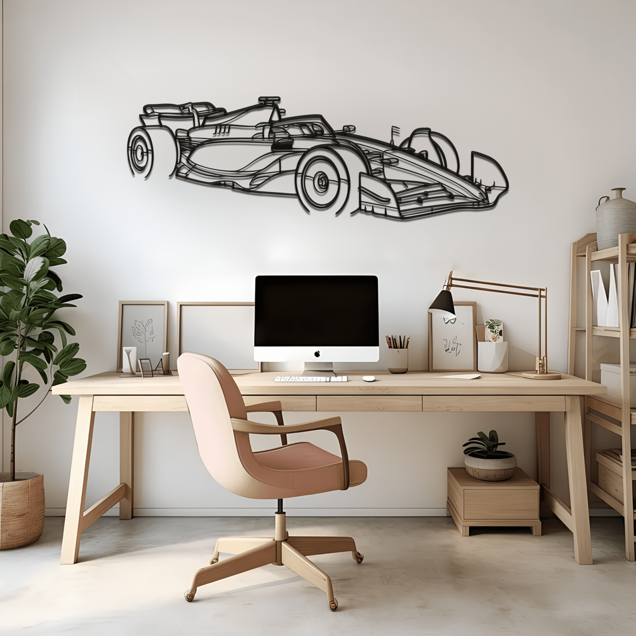 F1 2024 SF - 24 Angle Silhouette Metal Wall Art - CikosWallArt