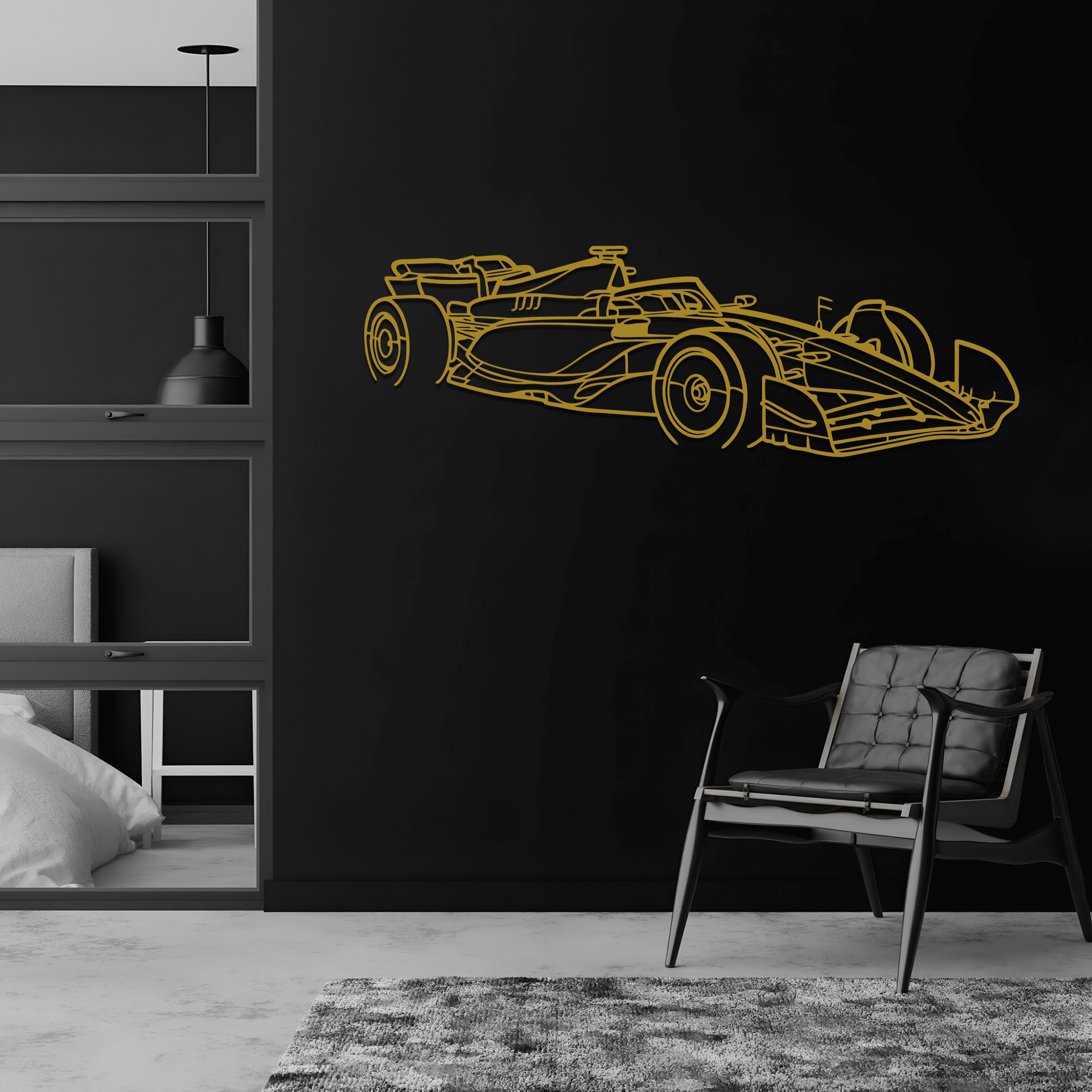 F1 2024 SF - 24 Angle Silhouette Metal Wall Art - CikosWallArt