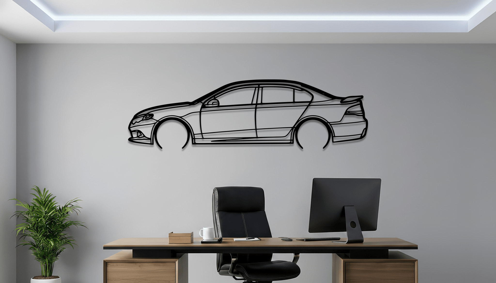 Falcon XR6 Metal Wall Art – Ford Silhouette Steel Decor - CikosWallArt