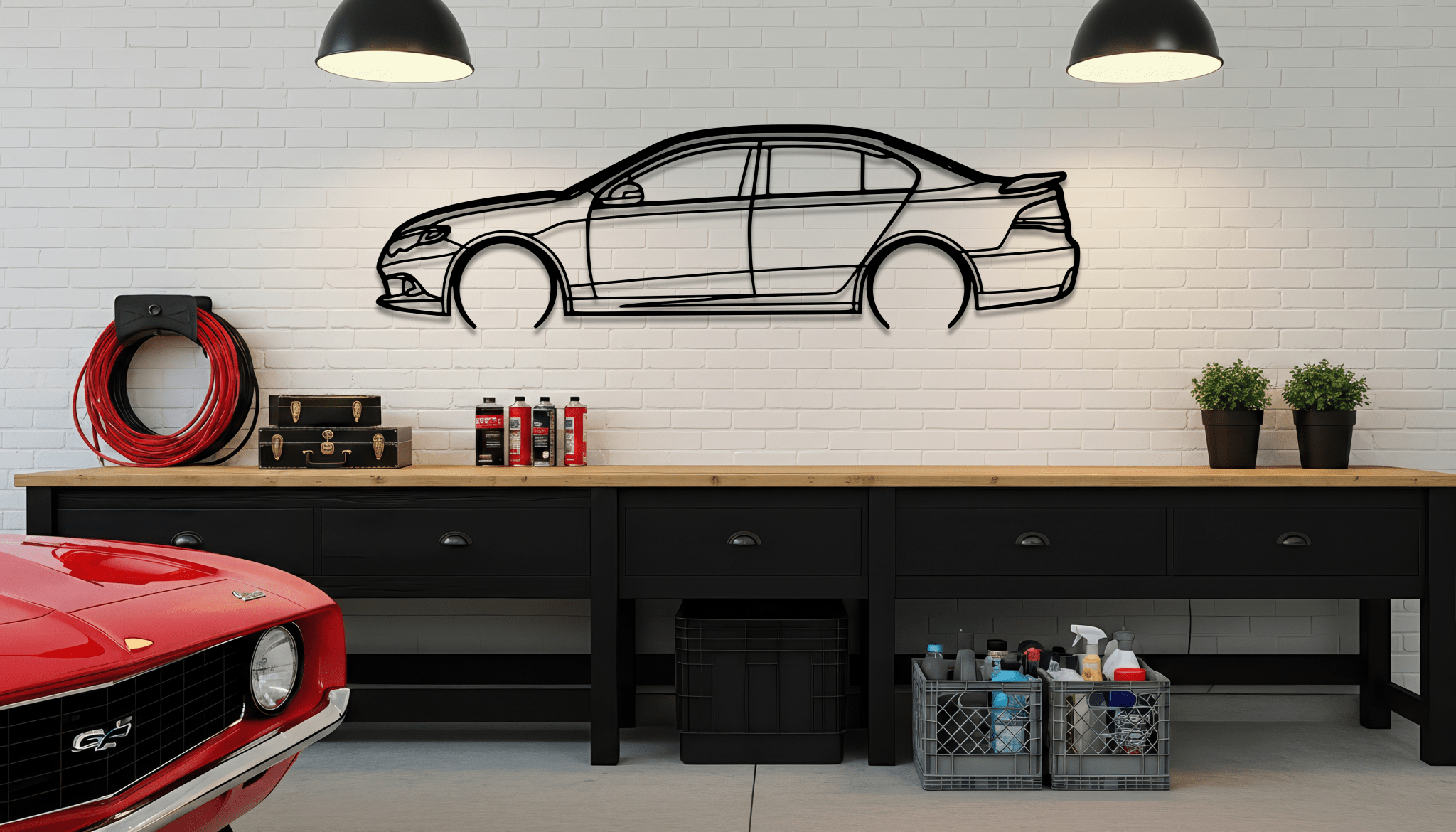 Falcon XR6 Metal Wall Art – Ford Silhouette Steel Decor - CikosWallArt