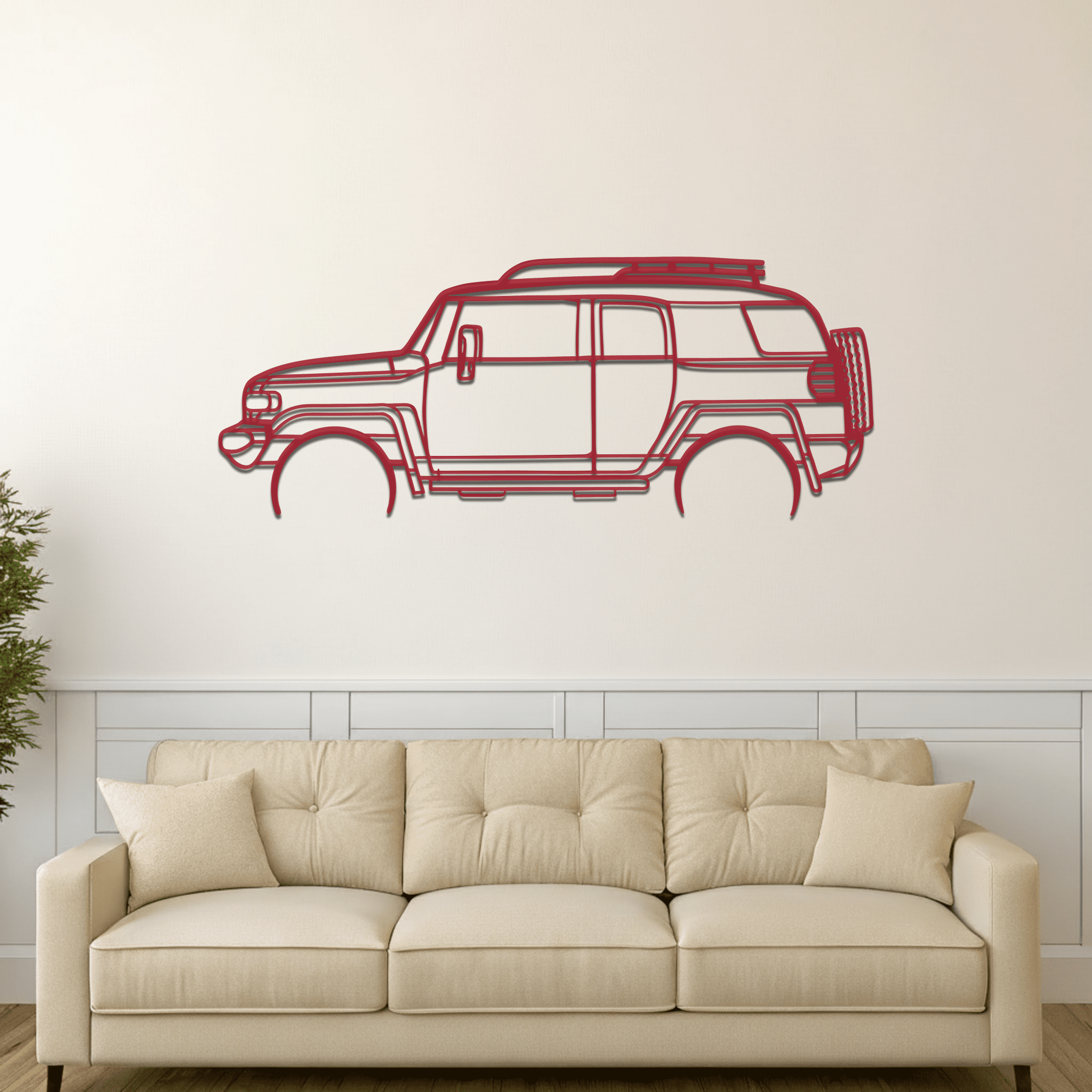 FJ Cruiser Silhouette Metal Wall Art - CikosWallArt